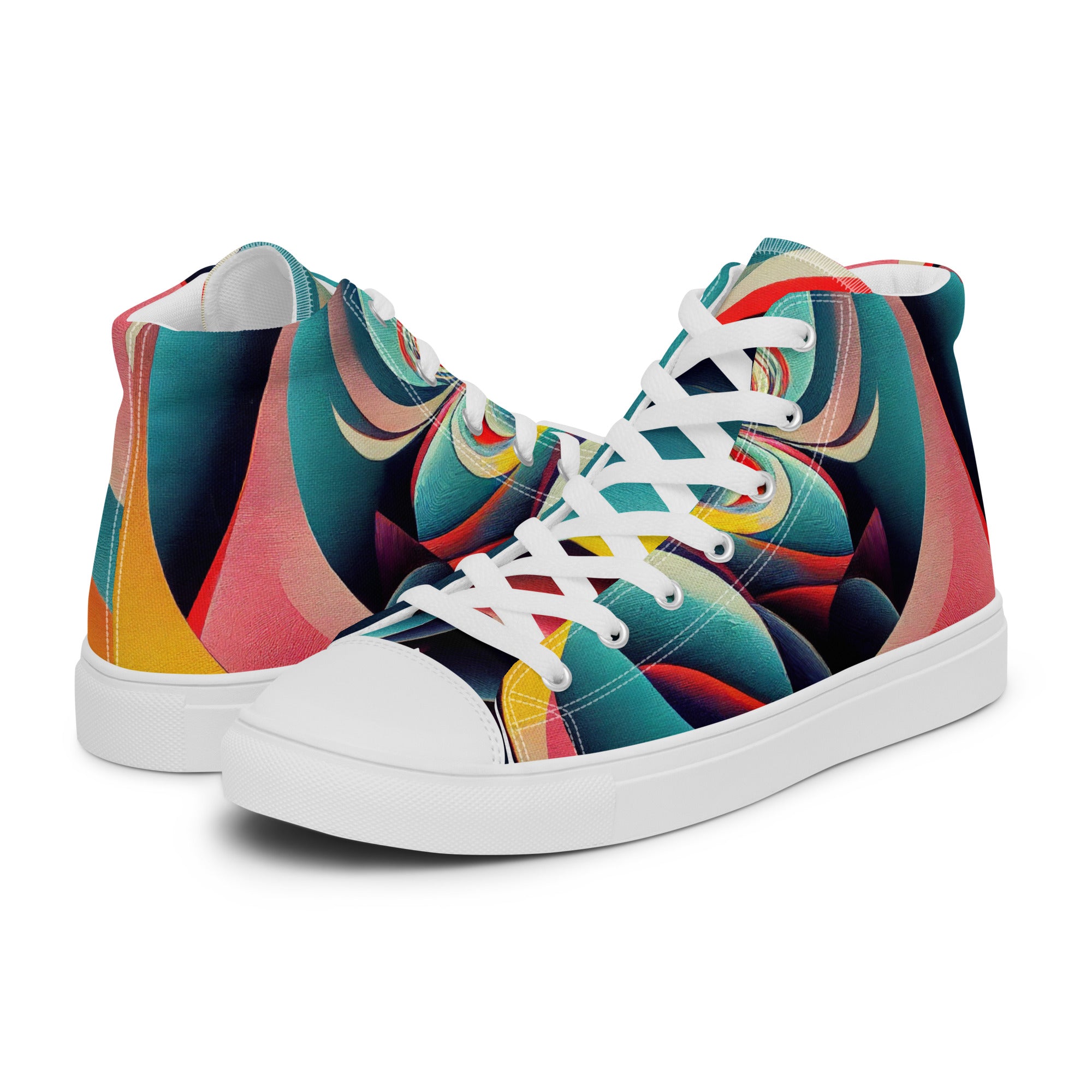 Women’s high top canvas shoes Abstract Pattern II