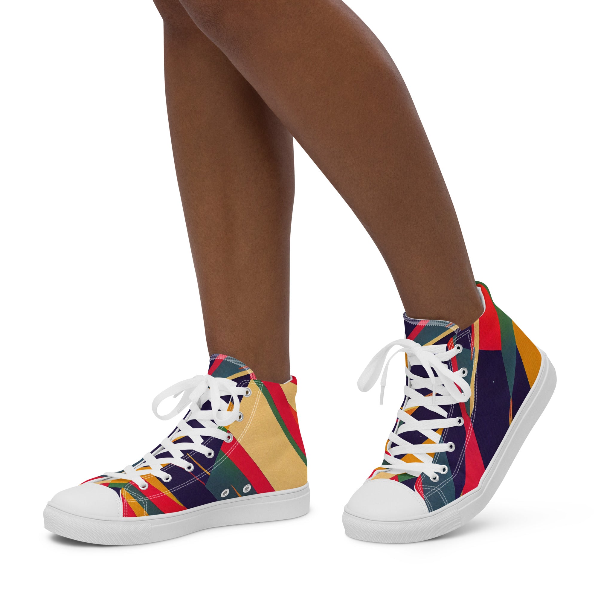 Women’s high top canvas shoes Abstract Pattern III