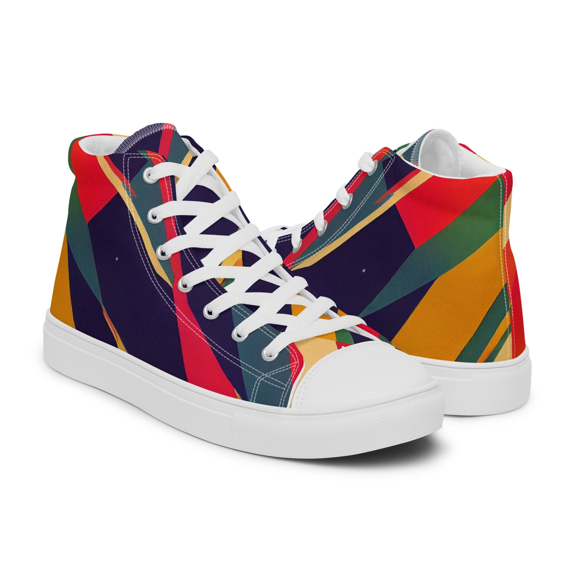Women’s high top canvas shoes Abstract Pattern III