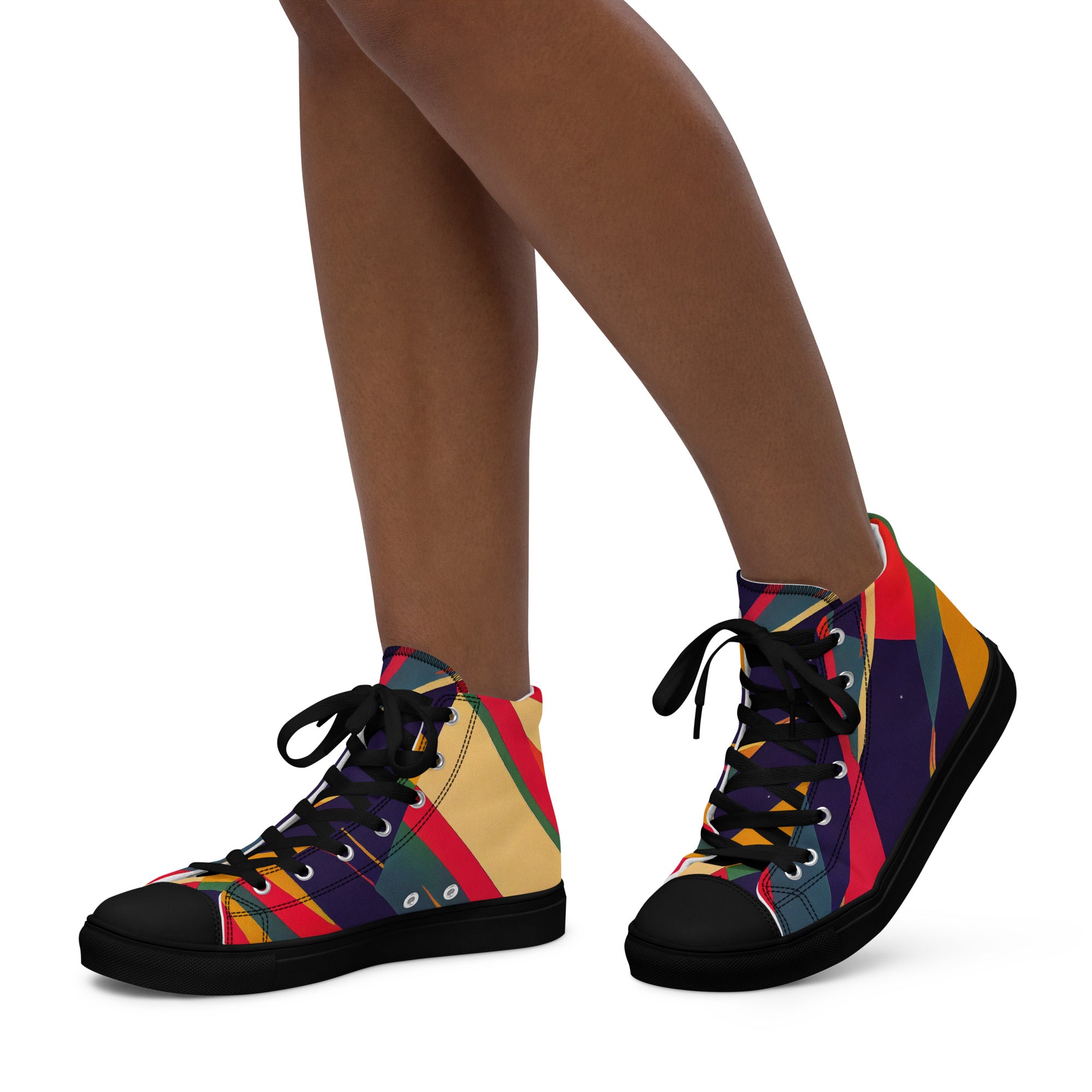 Women’s high top canvas shoes Abstract Pattern III