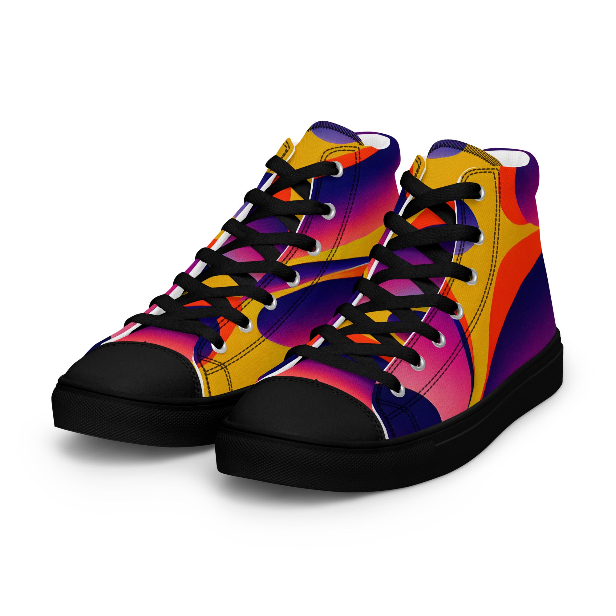 Women’s high top canvas shoes Abstract Pattern IV