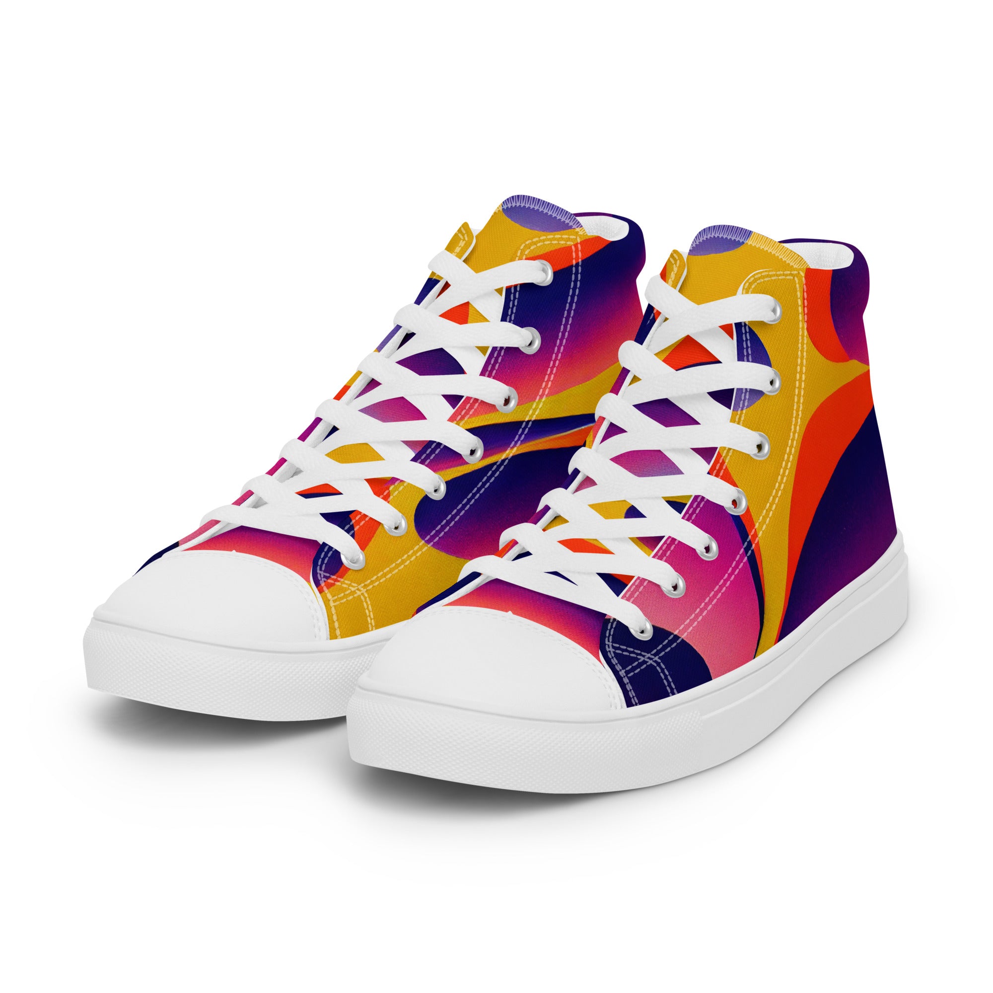 Women’s high top canvas shoes Abstract Pattern IV