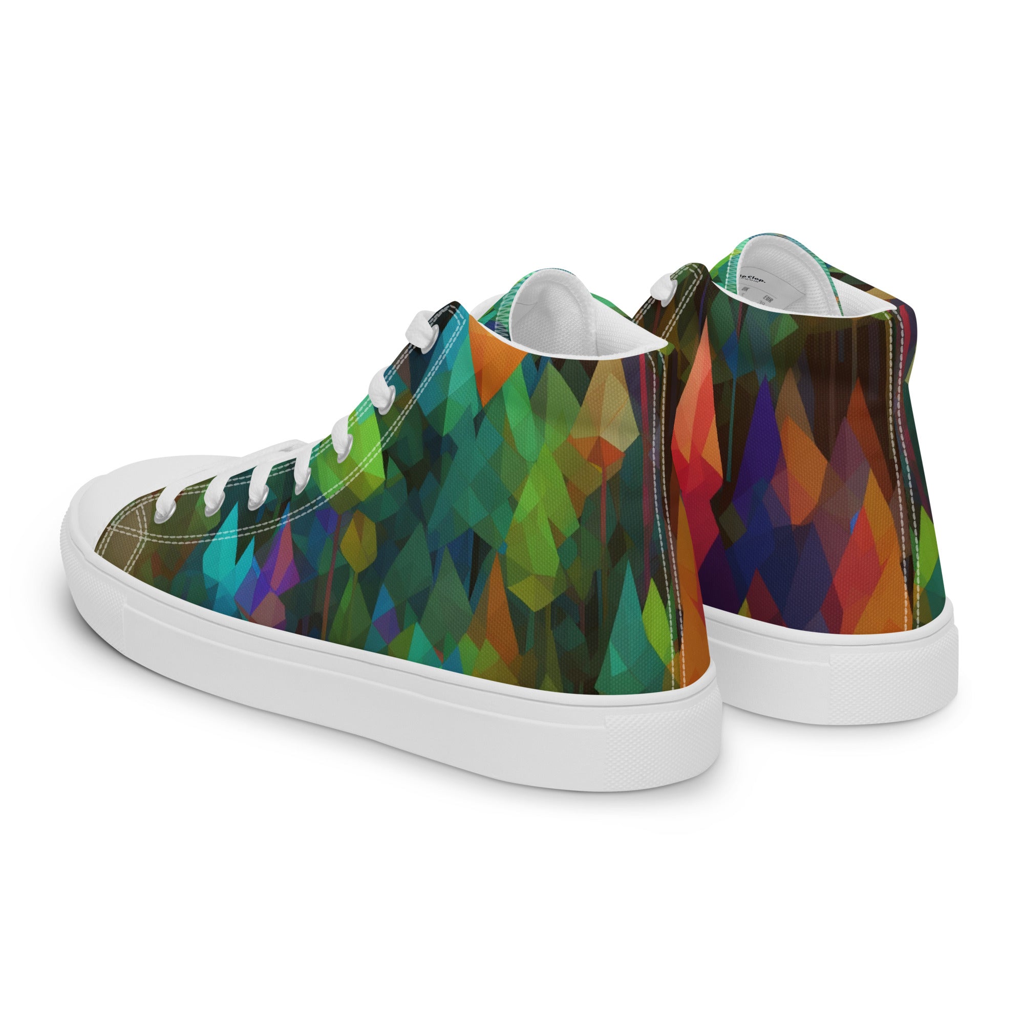 Women’s high top canvas shoes Rainbow Forest