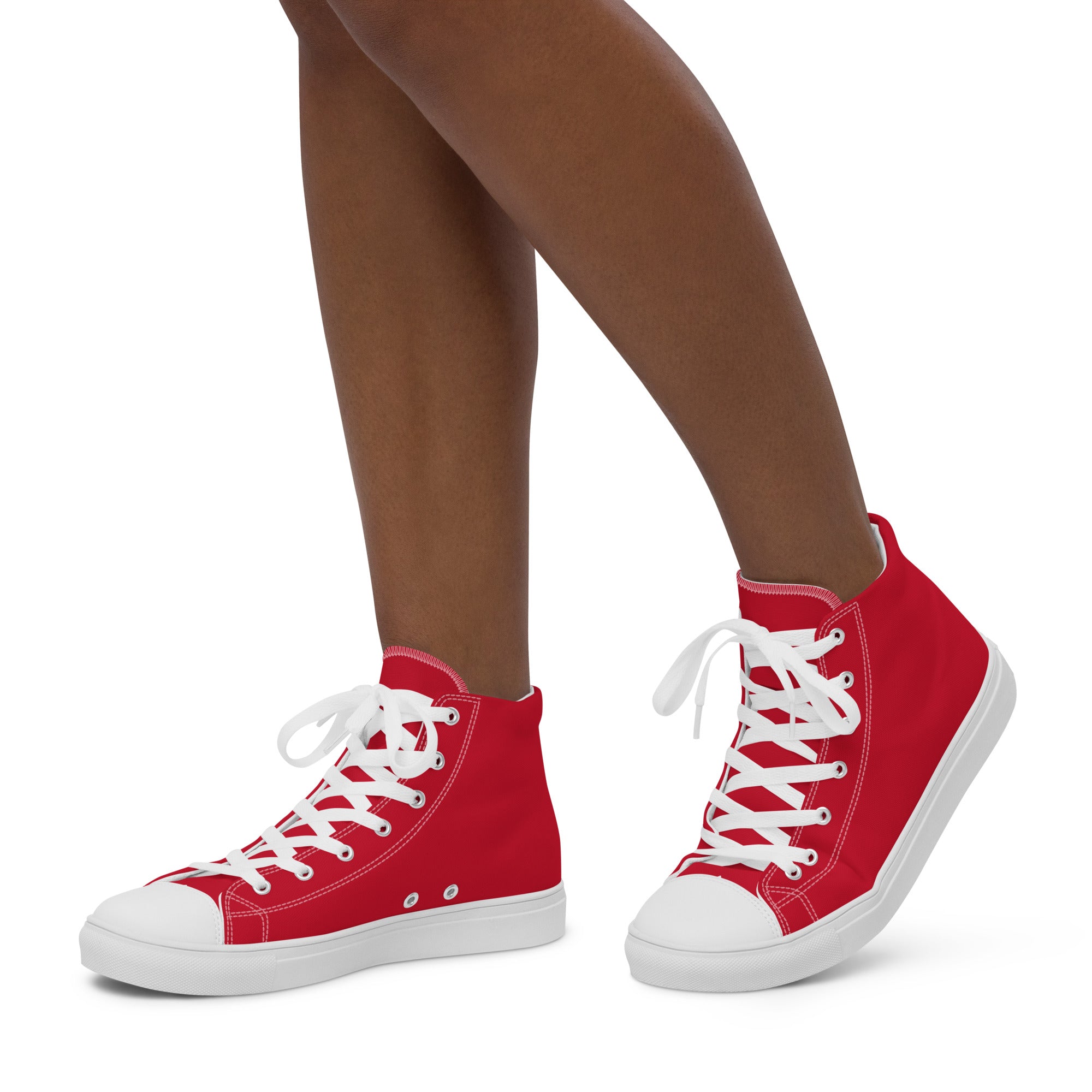 Women’s high top canvas shoes Red