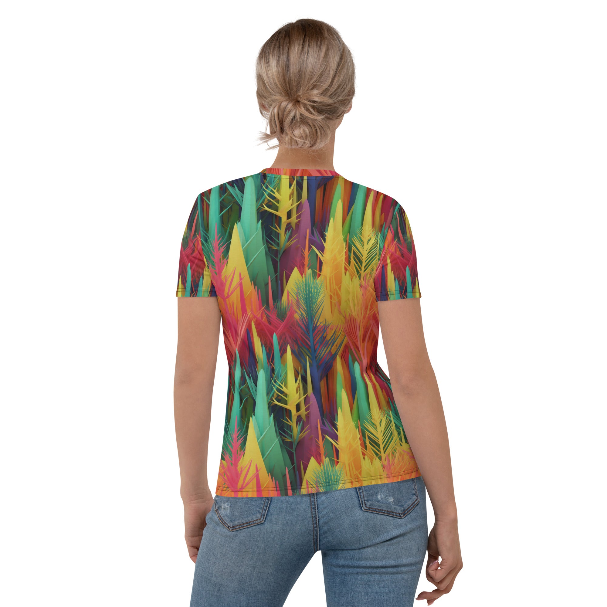 Women's T shirt Rainbow Forest Pattern II