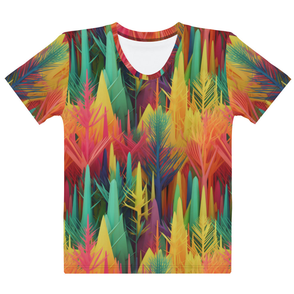 Women's T shirt Rainbow Forest Pattern II