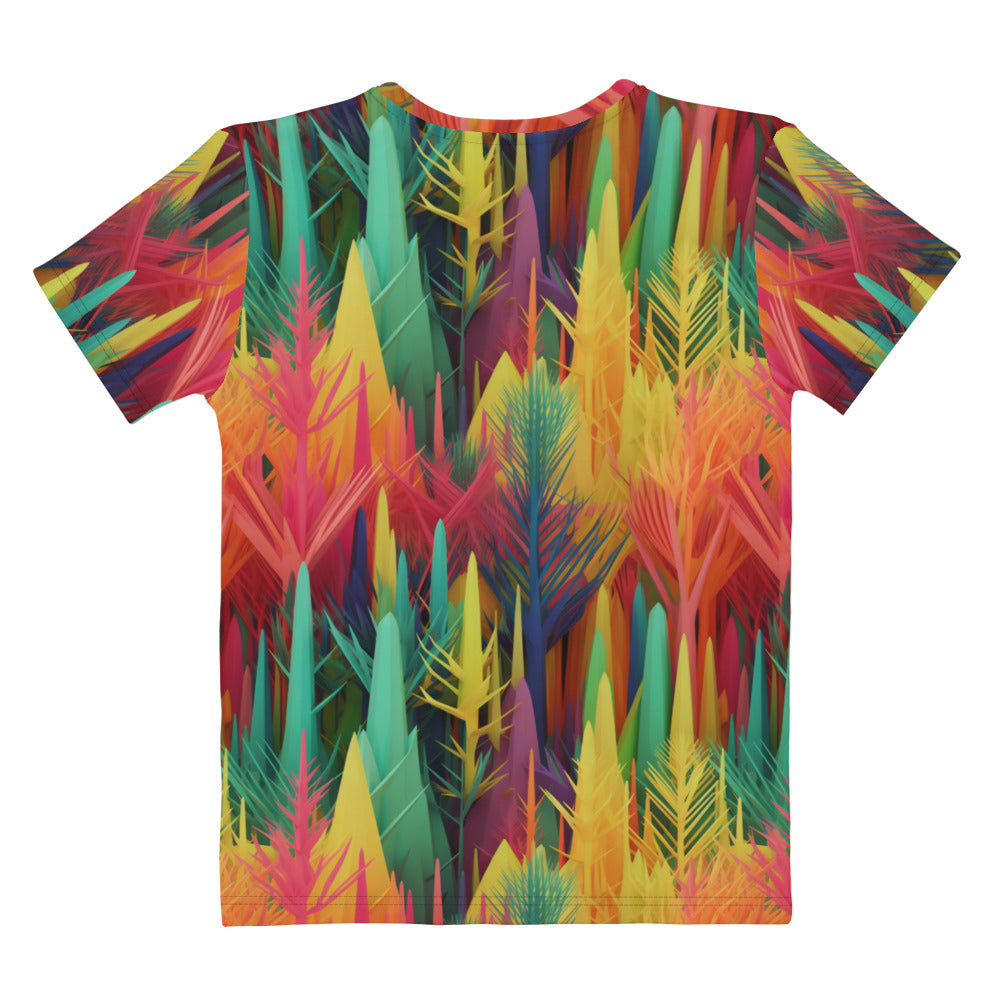 Women's T shirt Rainbow Forest Pattern II