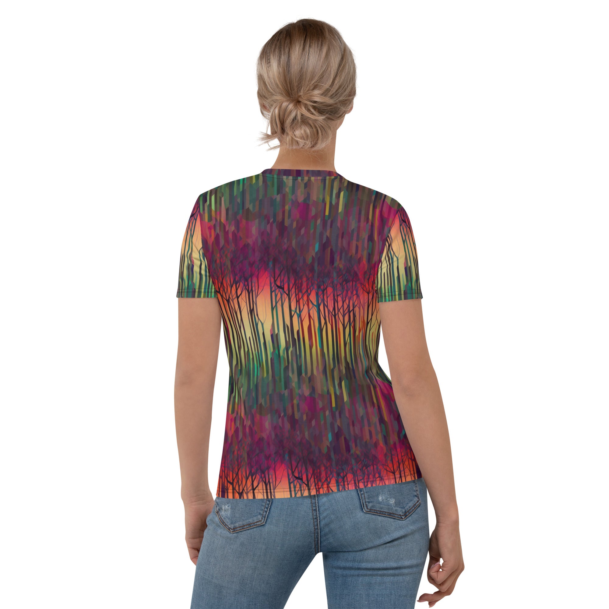 Women's T shirt Rainbow Forest Pattern III