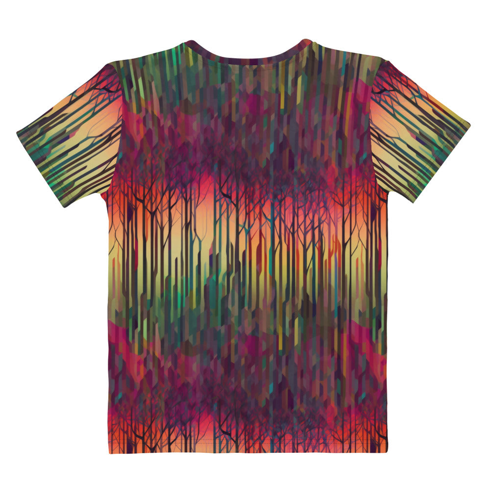 Women's T shirt Rainbow Forest Pattern III