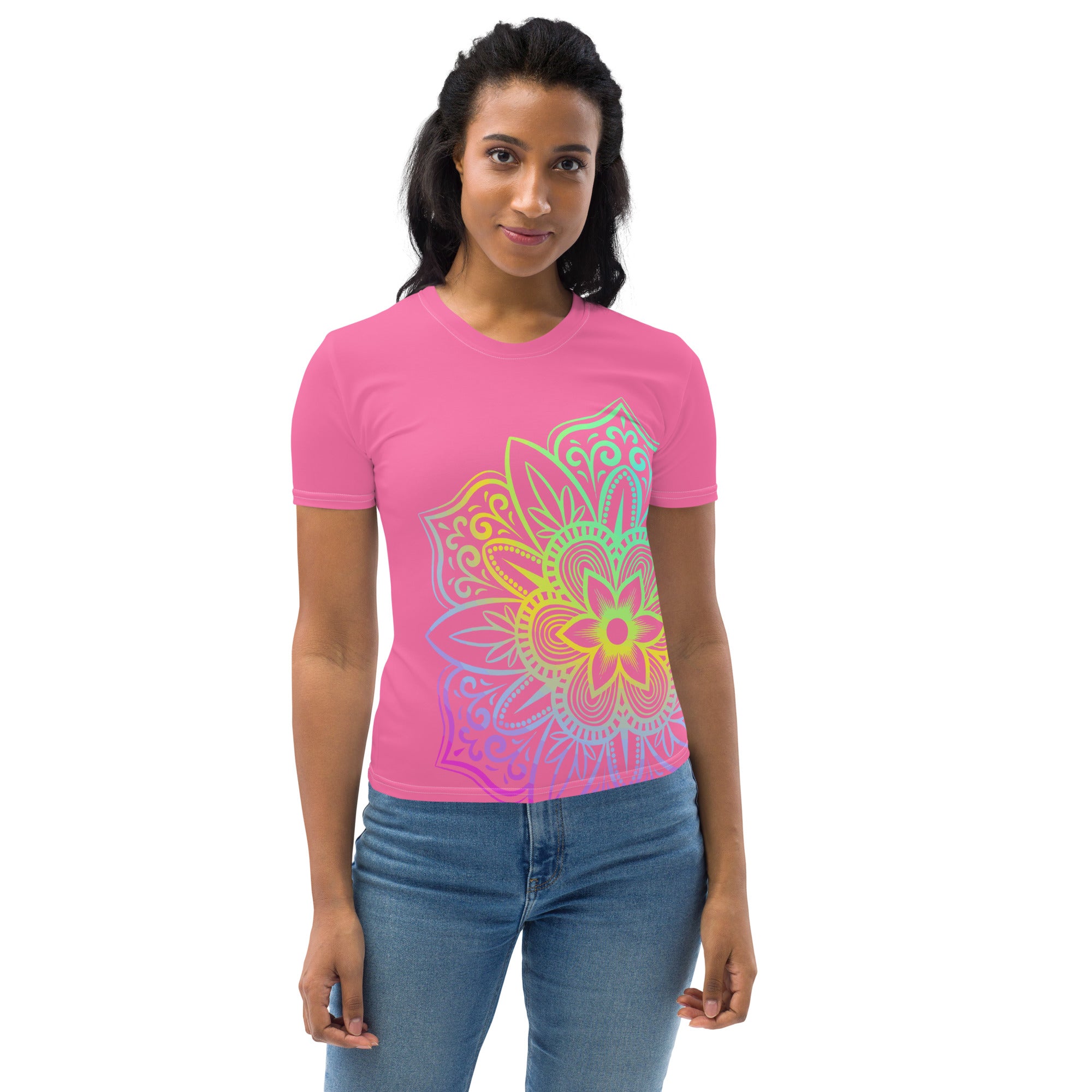 Women's T shirt Rose Mandala