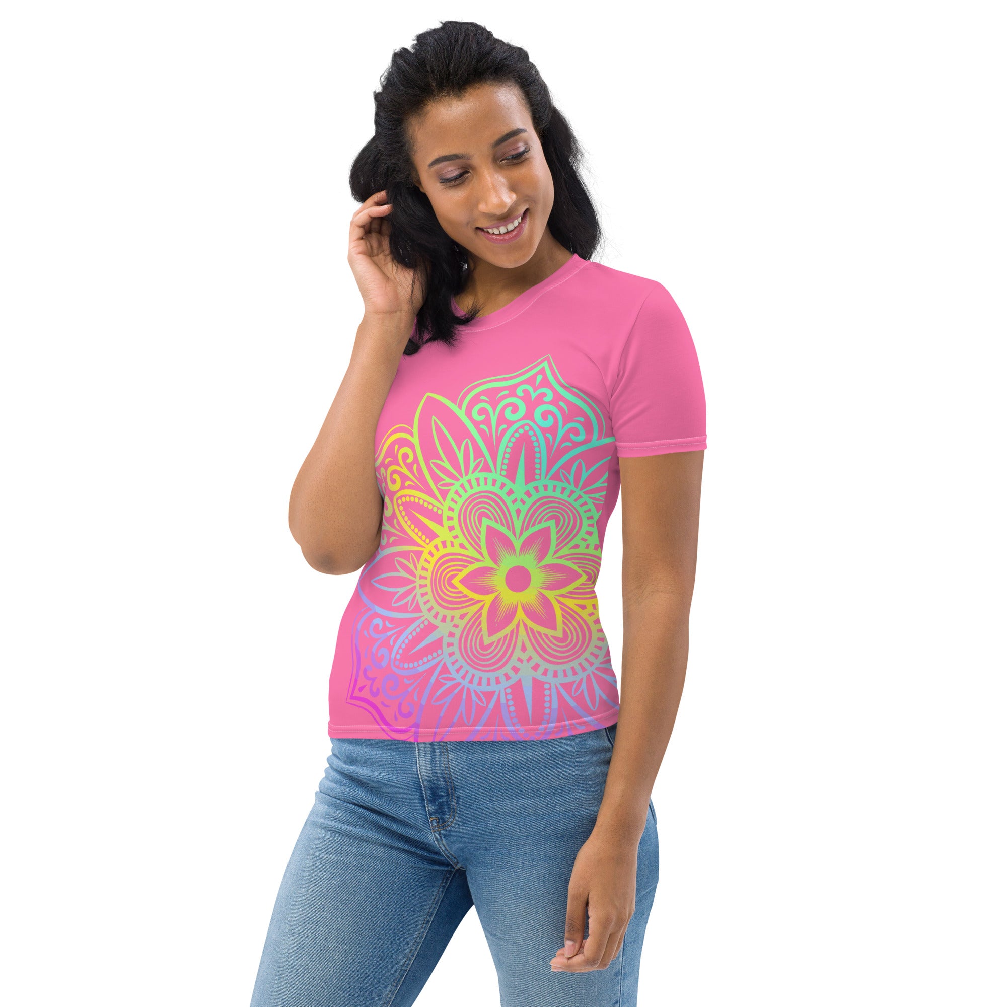 Women's T shirt Rose Mandala