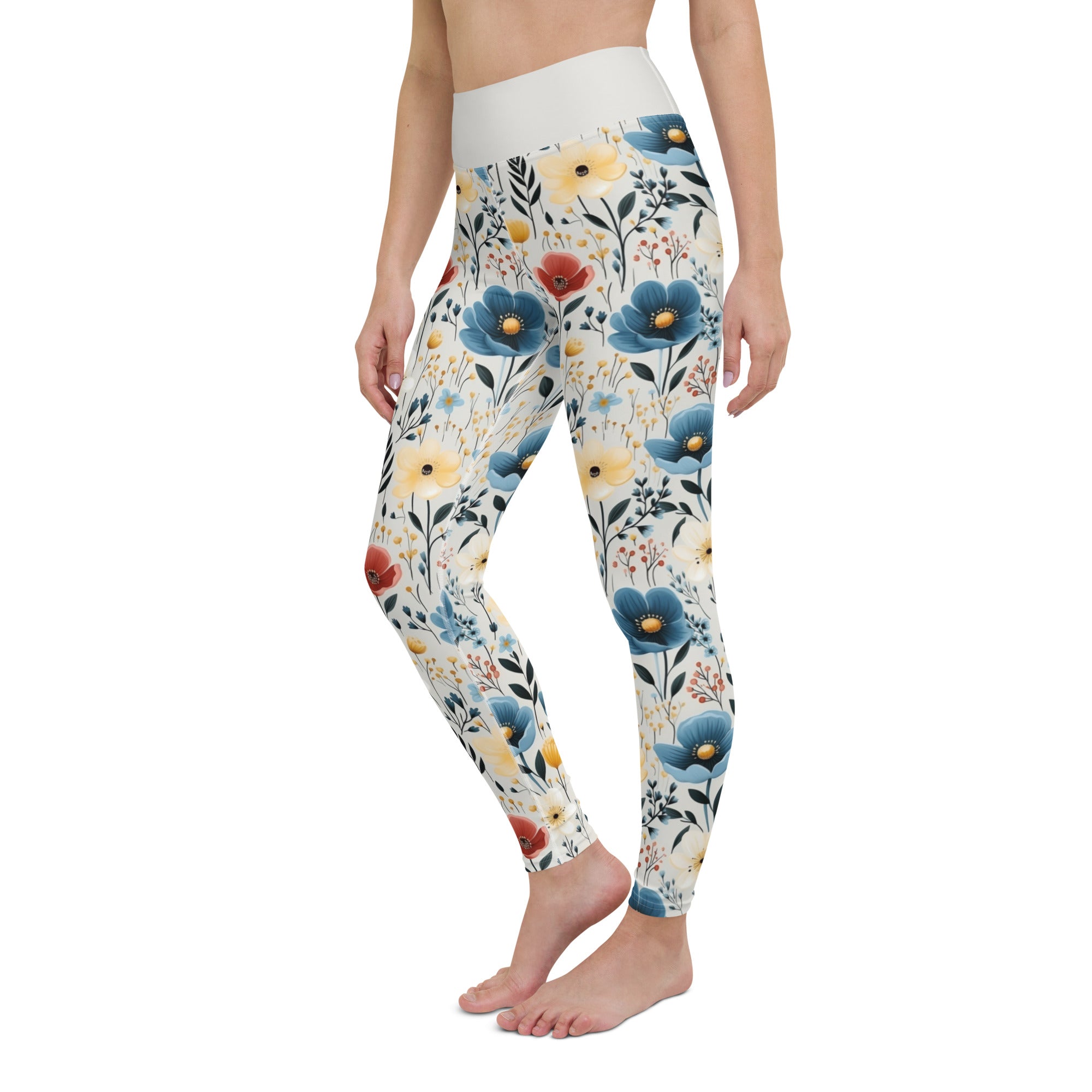 Yoga Leggings Butterfly Garden Yellow