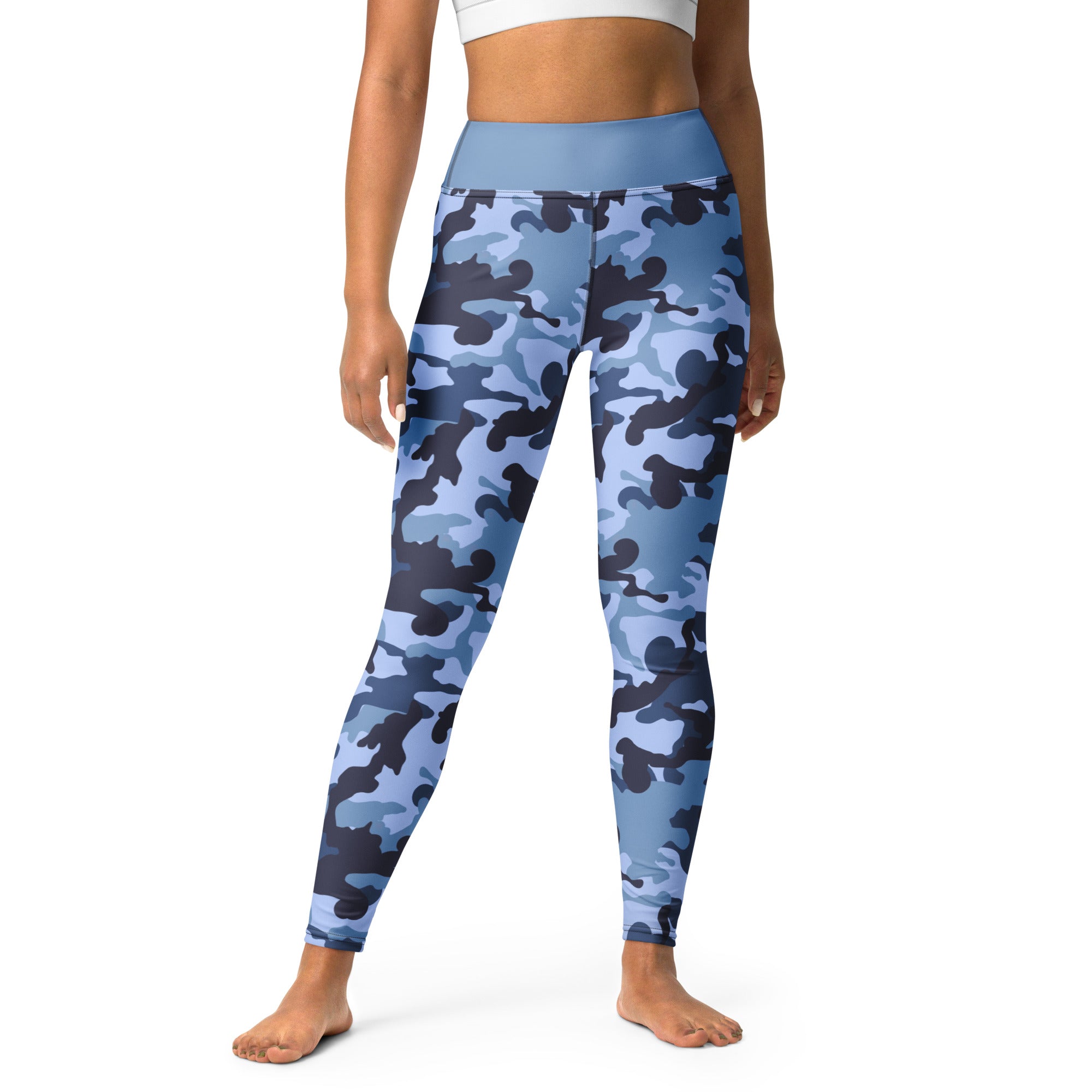 Yoga Leggings Camo Blue