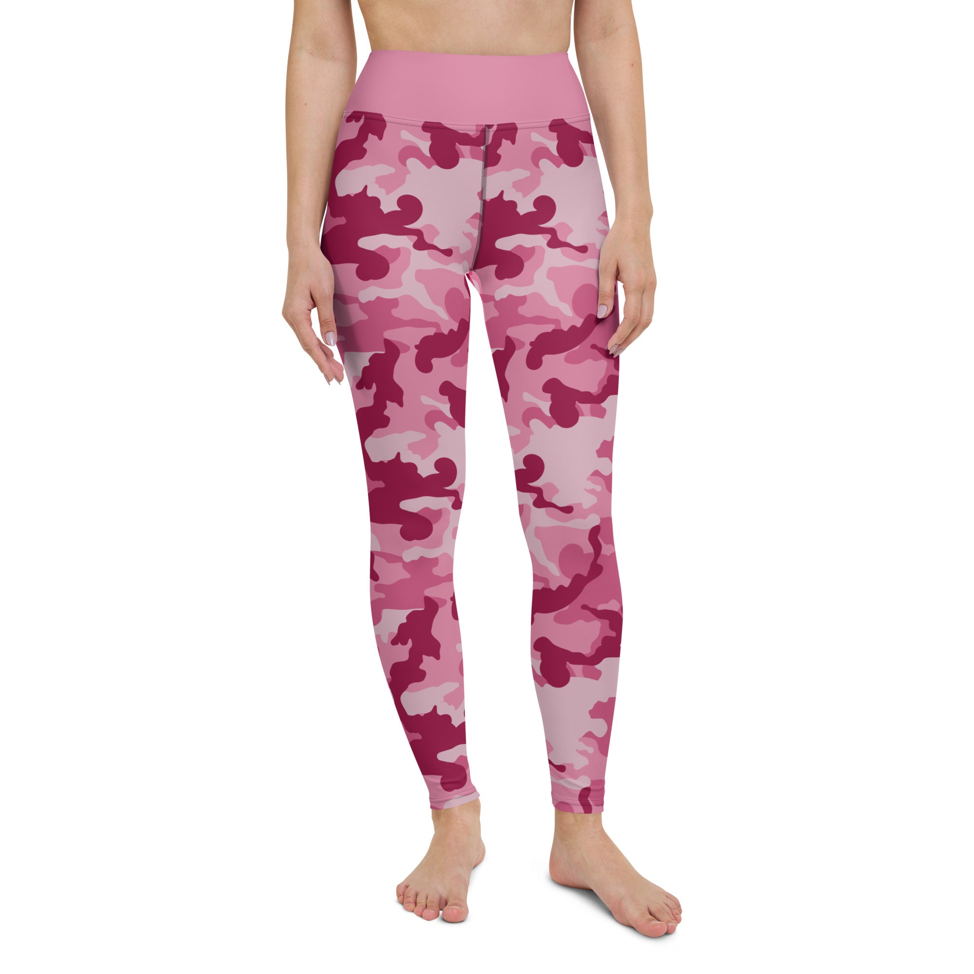 Yoga Leggings Camo Dark Pink