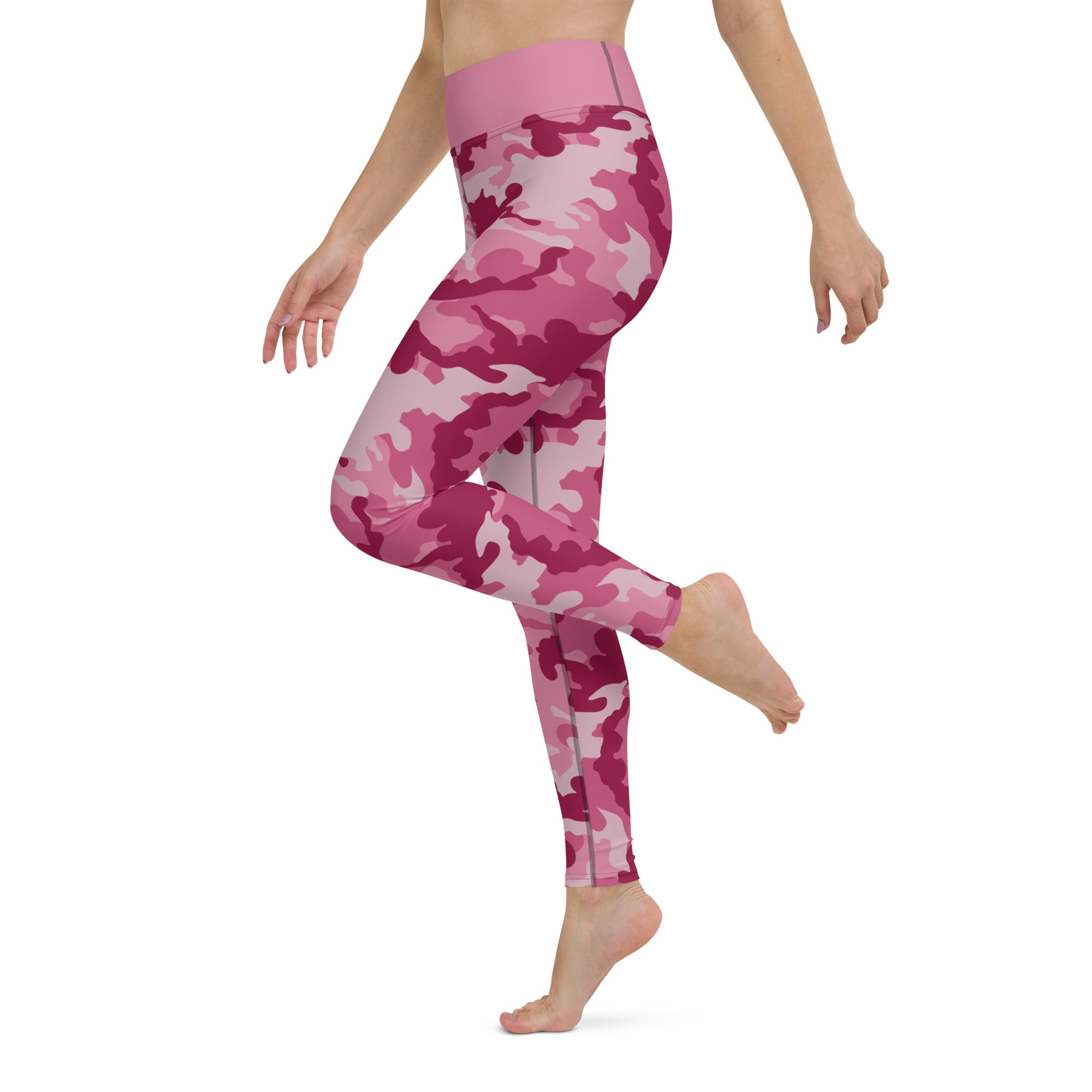 Yoga Leggings Camo Dark Pink