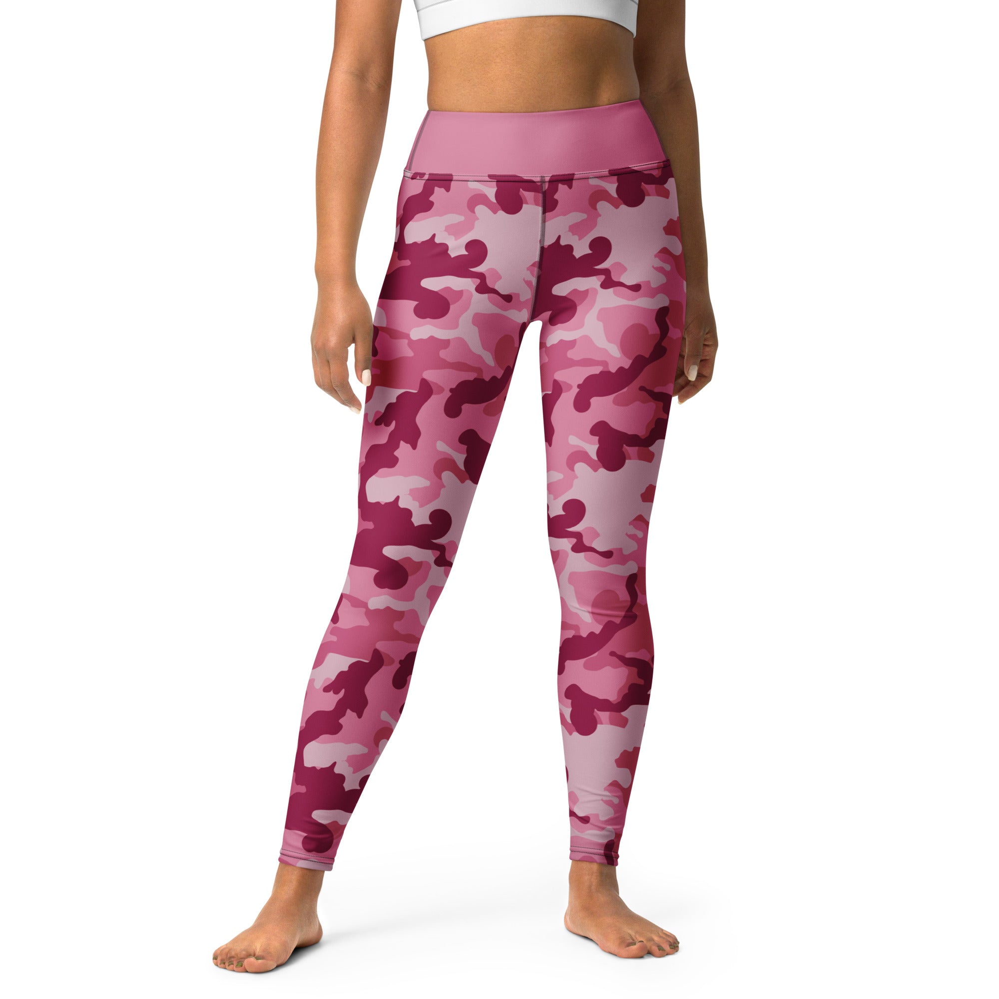 Yoga Leggings Camo Dark Pink