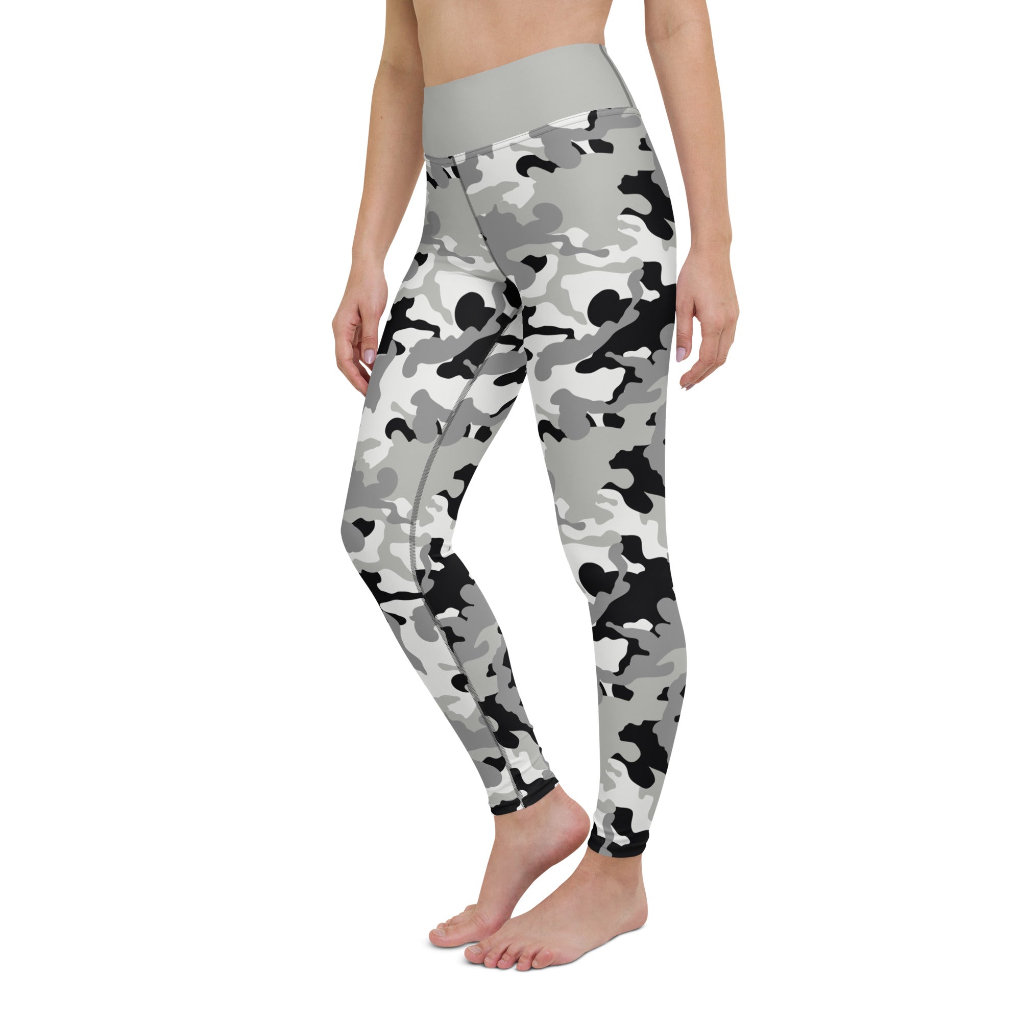 Yoga Leggings Camo Grey and Black