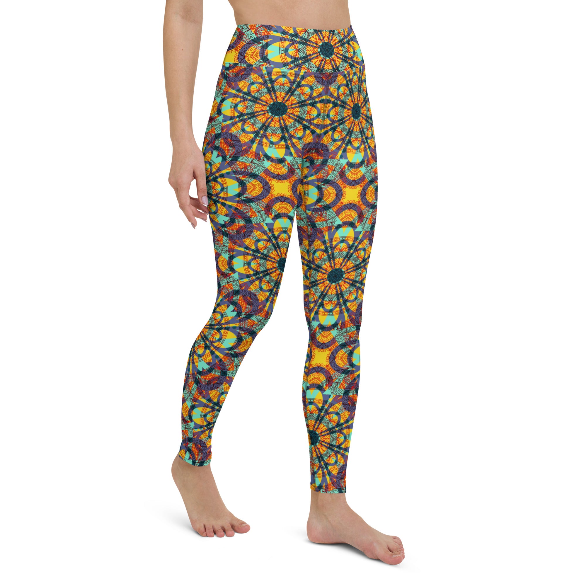 Yoga Leggings Floral Kaleidoscope Multicolour
