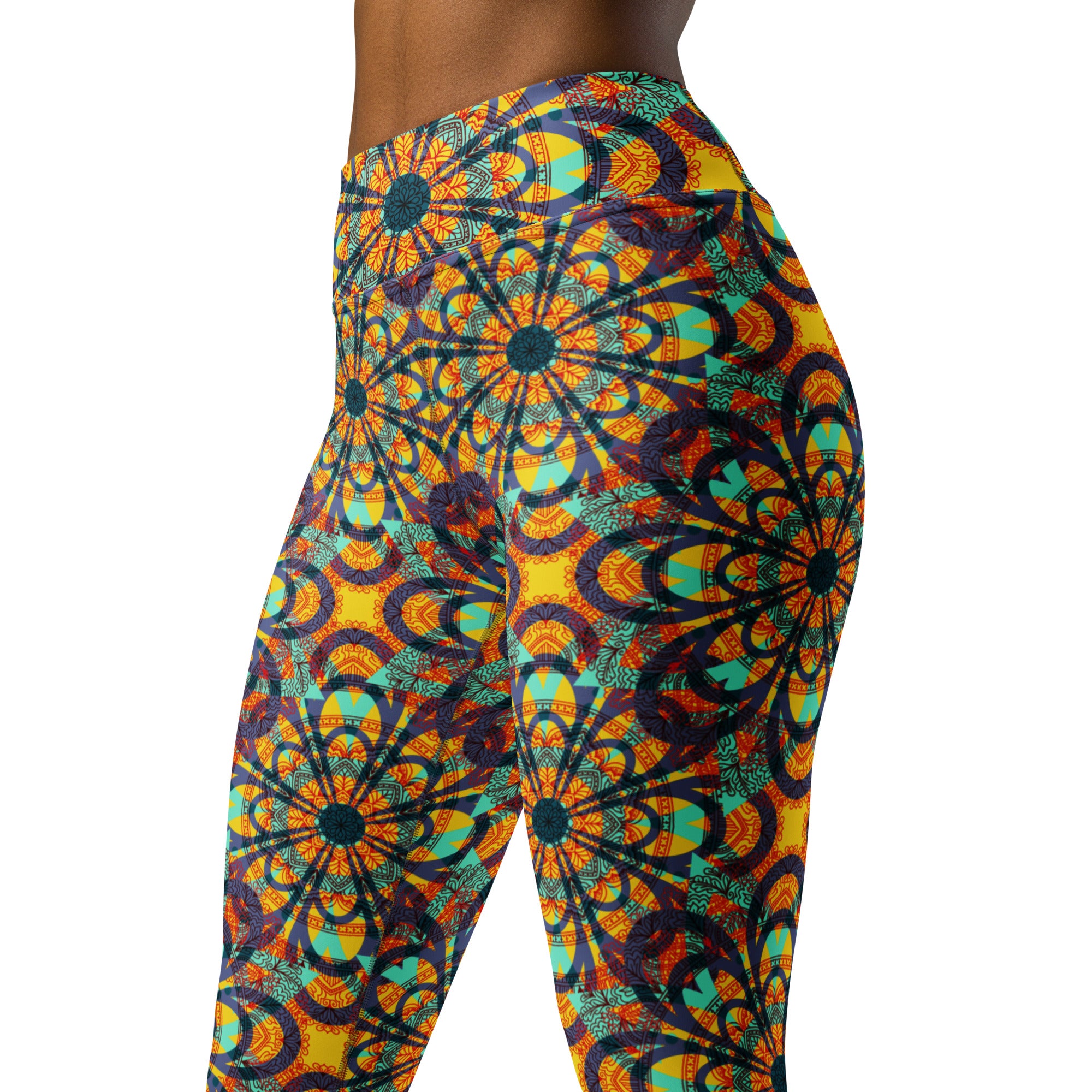 Yoga Leggings Floral Kaleidoscope Multicolour