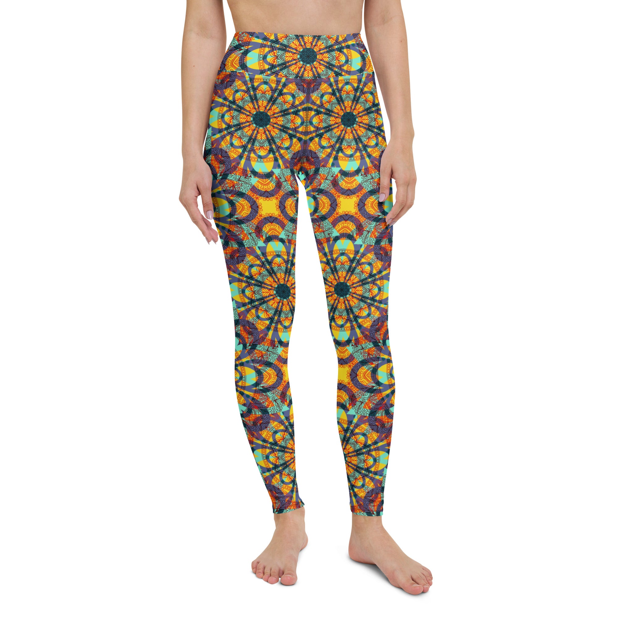 Yoga Leggings Floral Kaleidoscope Multicolour