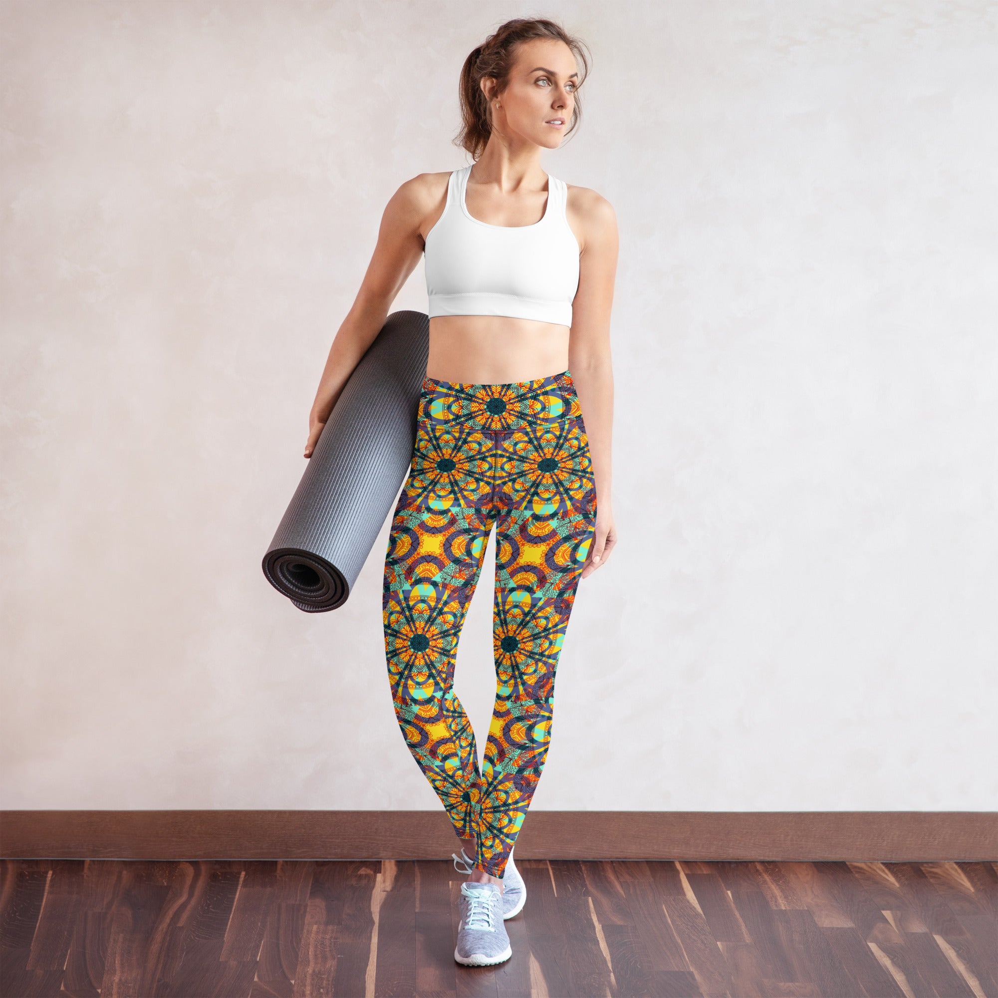 Yoga Leggings Floral Kaleidoscope Multicolour