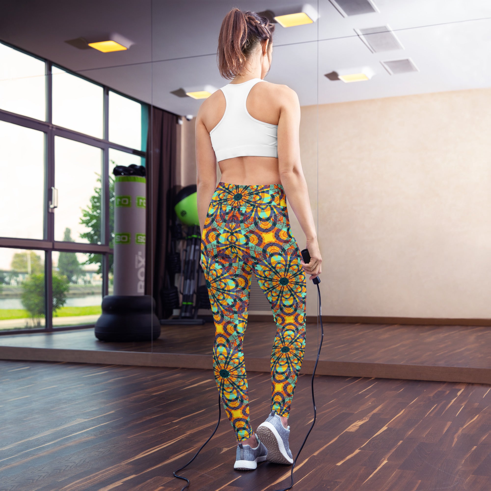 Yoga Leggings Floral Kaleidoscope Multicolour