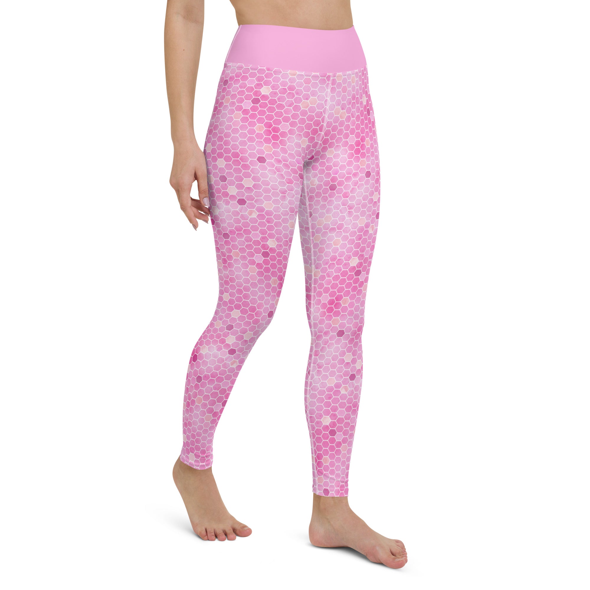 Yoga Leggings Honeycomb Pink