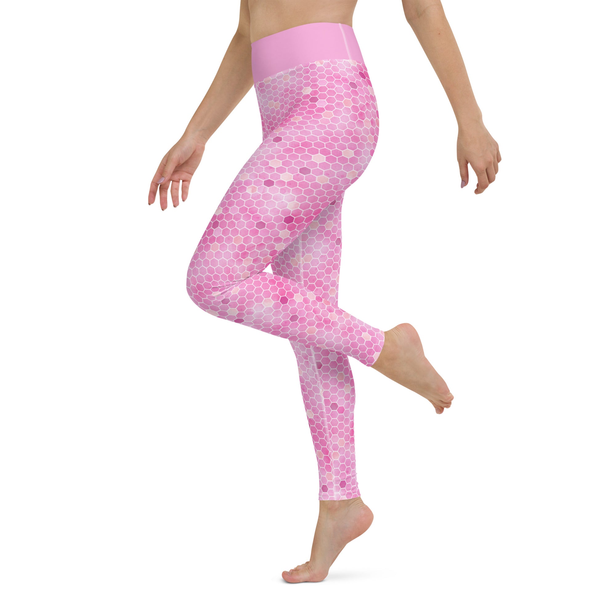 Yoga Leggings Honeycomb Pink
