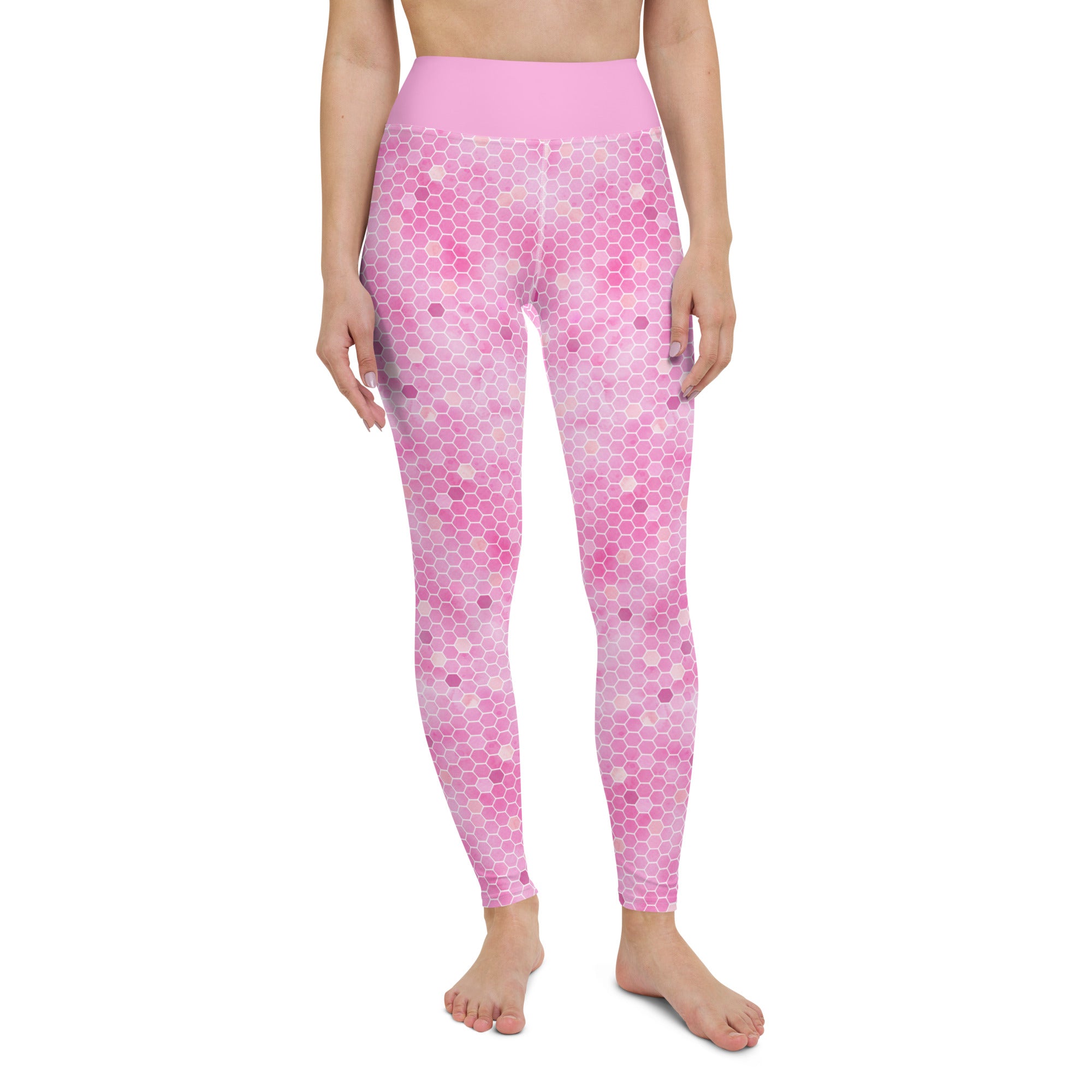 Yoga Leggings Honeycomb Pink