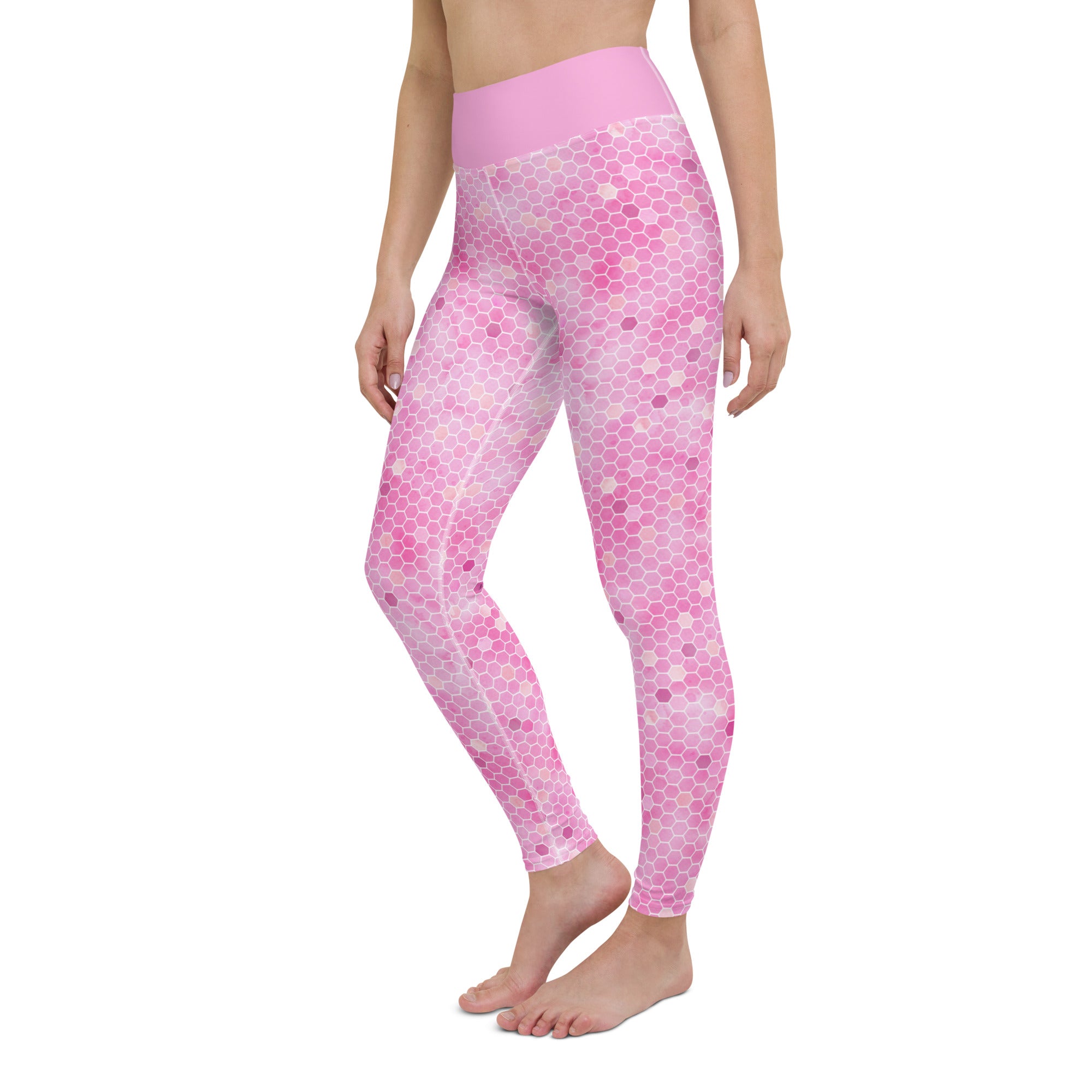 Yoga Leggings Honeycomb Pink