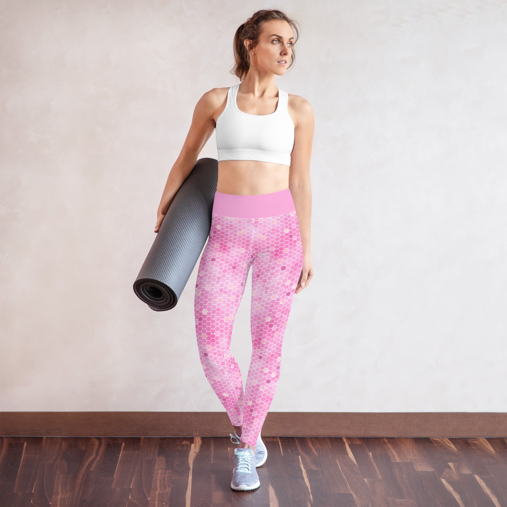 Yoga Leggings Honeycomb Pink