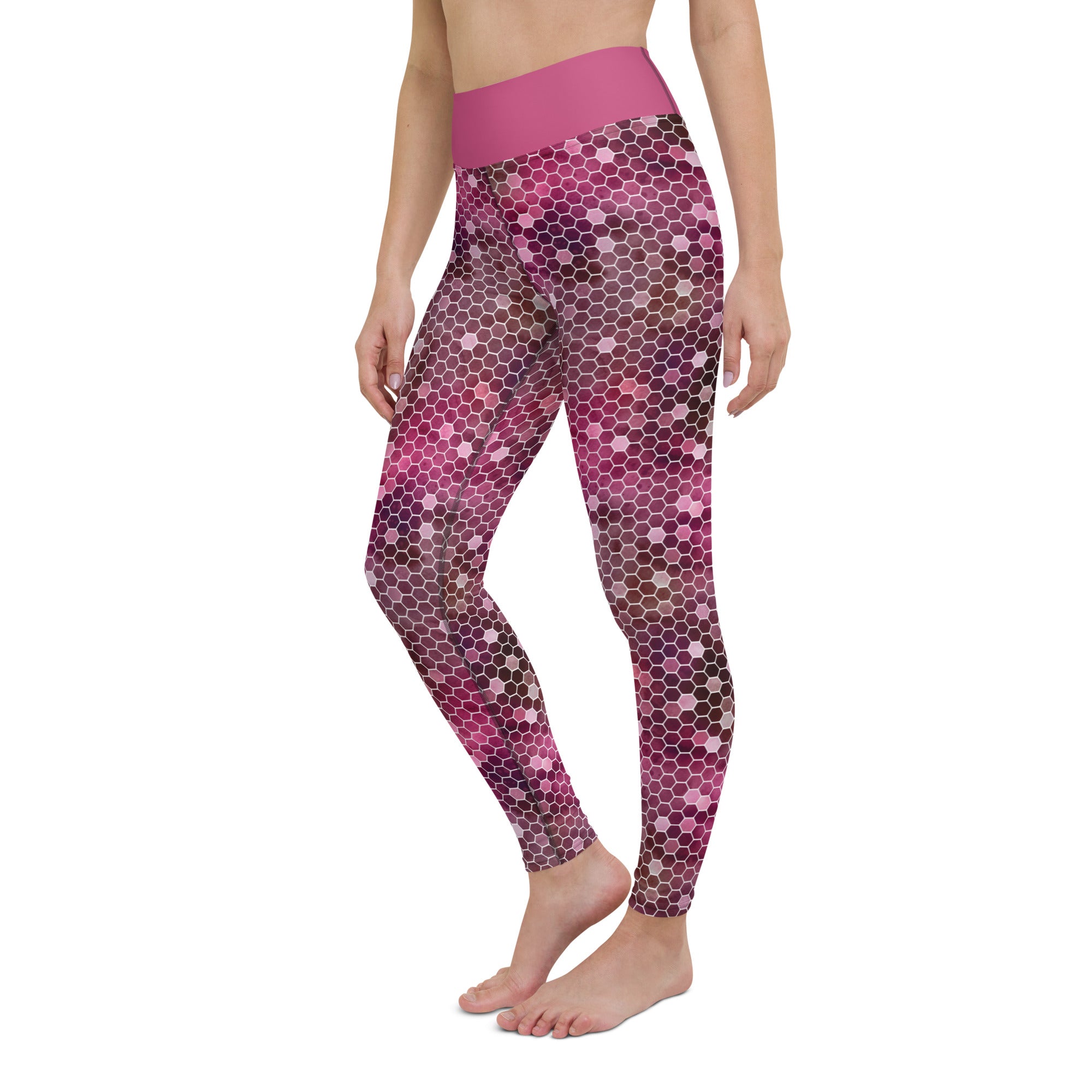 Yoga Leggings Honeycomb Red