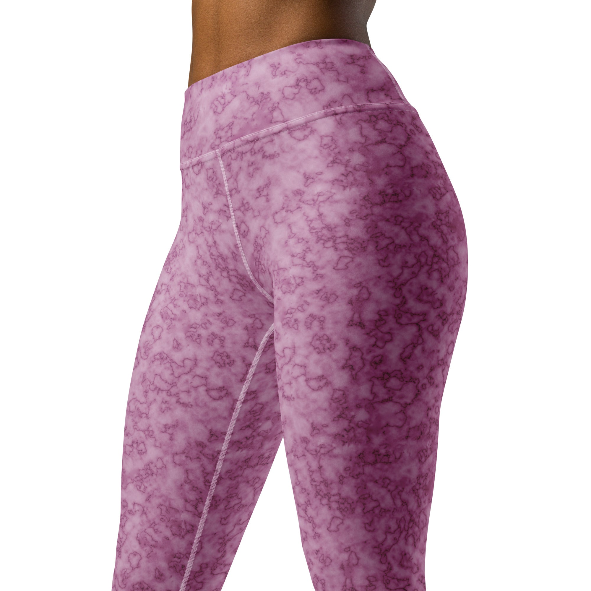 Yoga Leggings Marble Dark pink