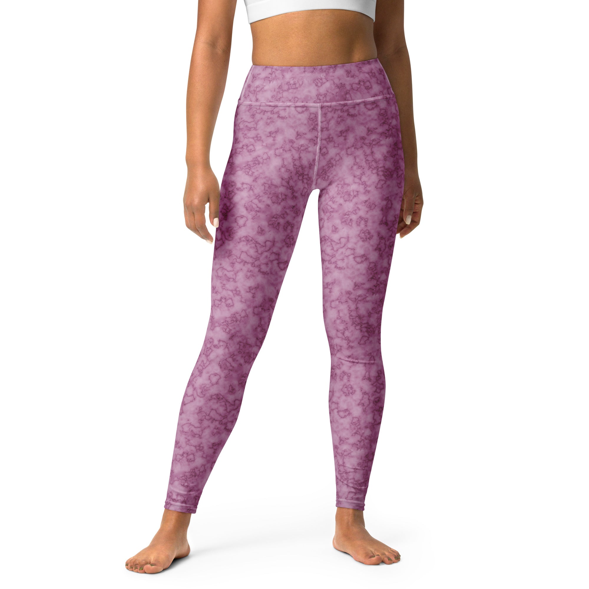 Yoga Leggings Marble Dark pink