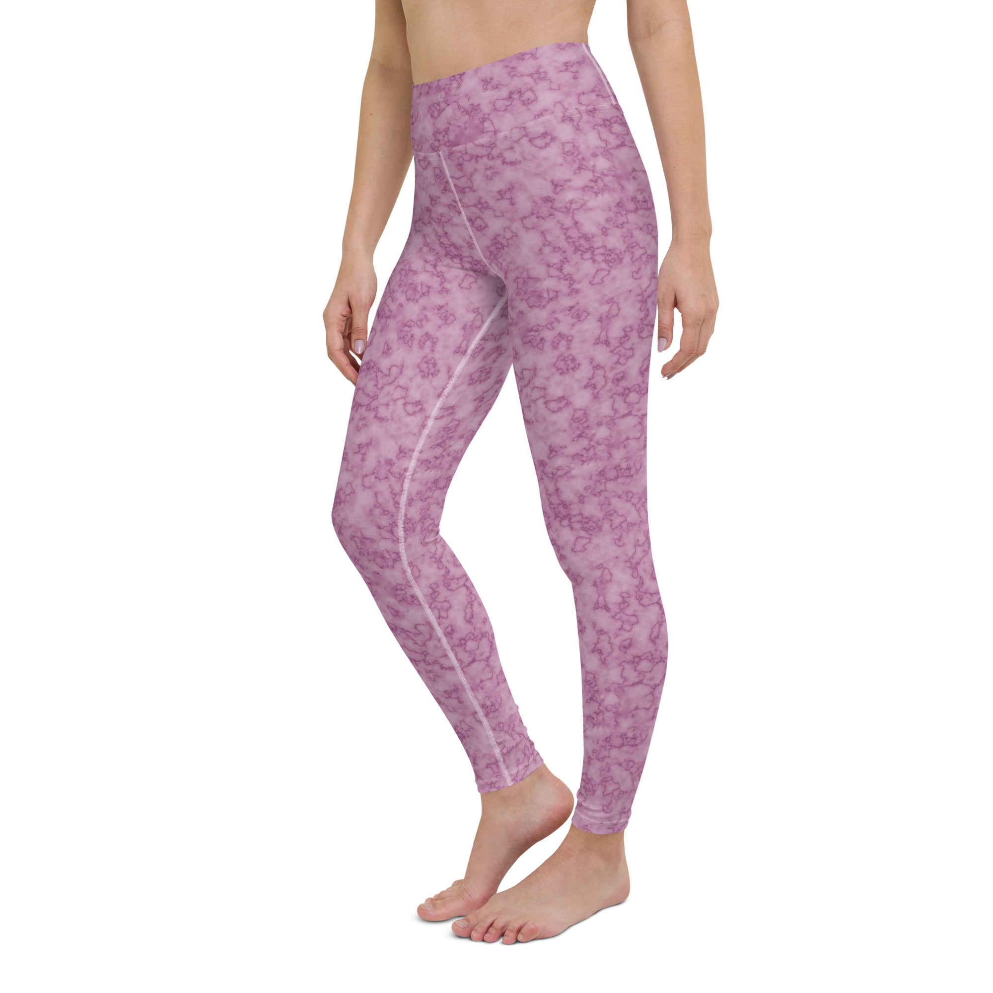 Yoga Leggings Marble Dark pink