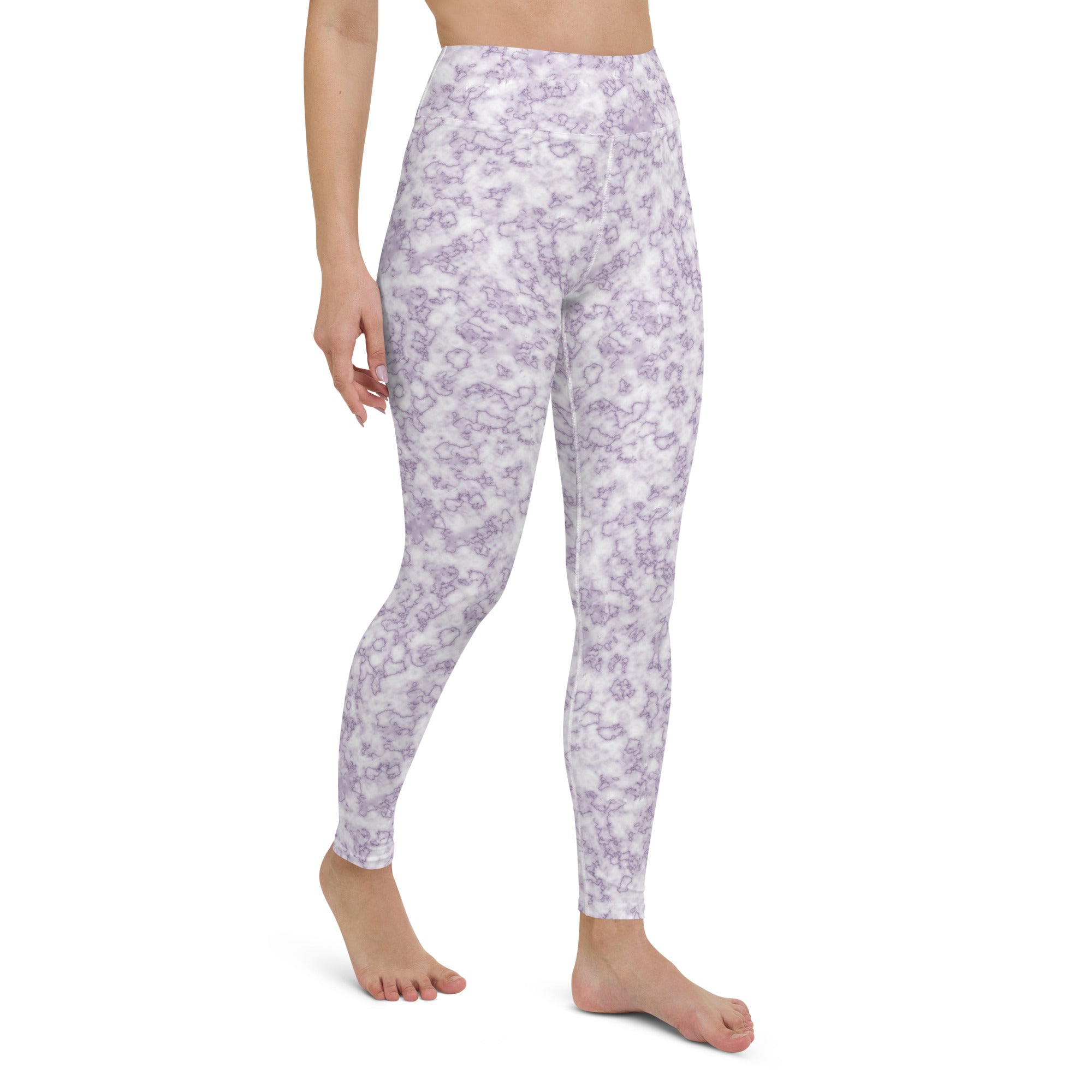 Yoga Leggings Marble Purple