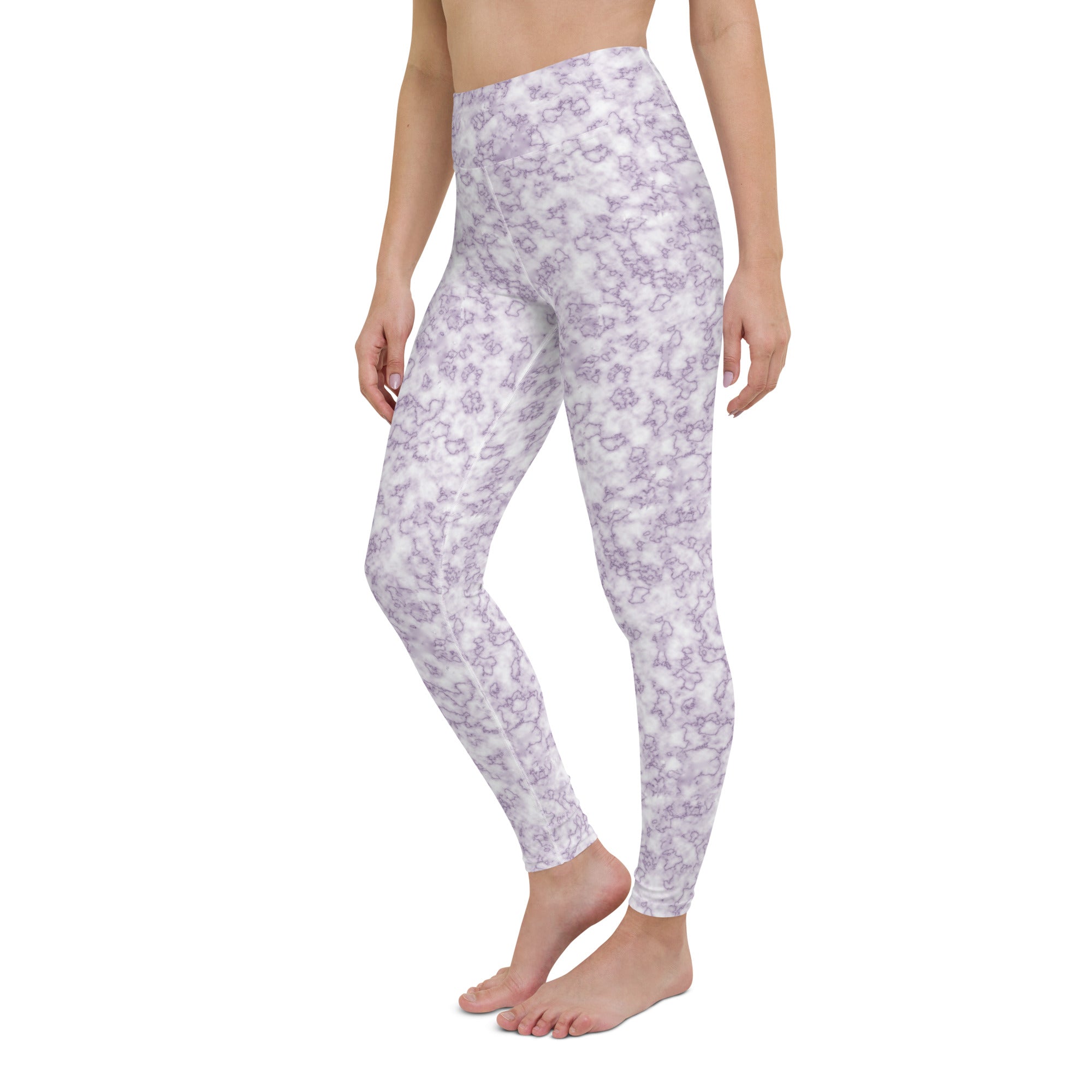 Yoga Leggings Marble Purple