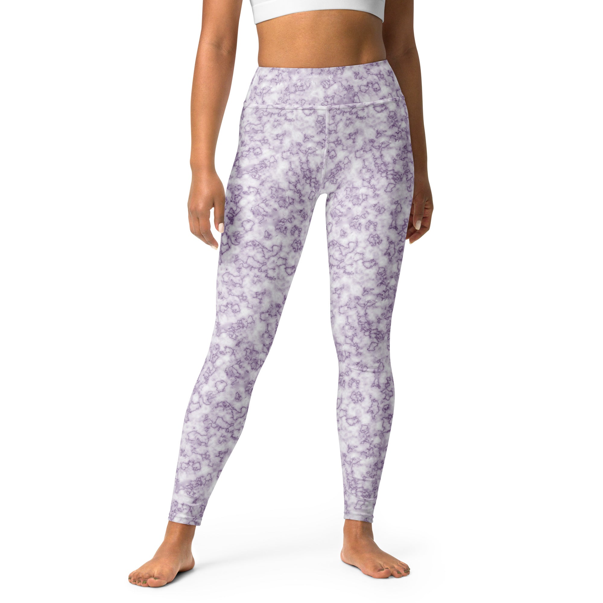 Yoga Leggings Marble Purple