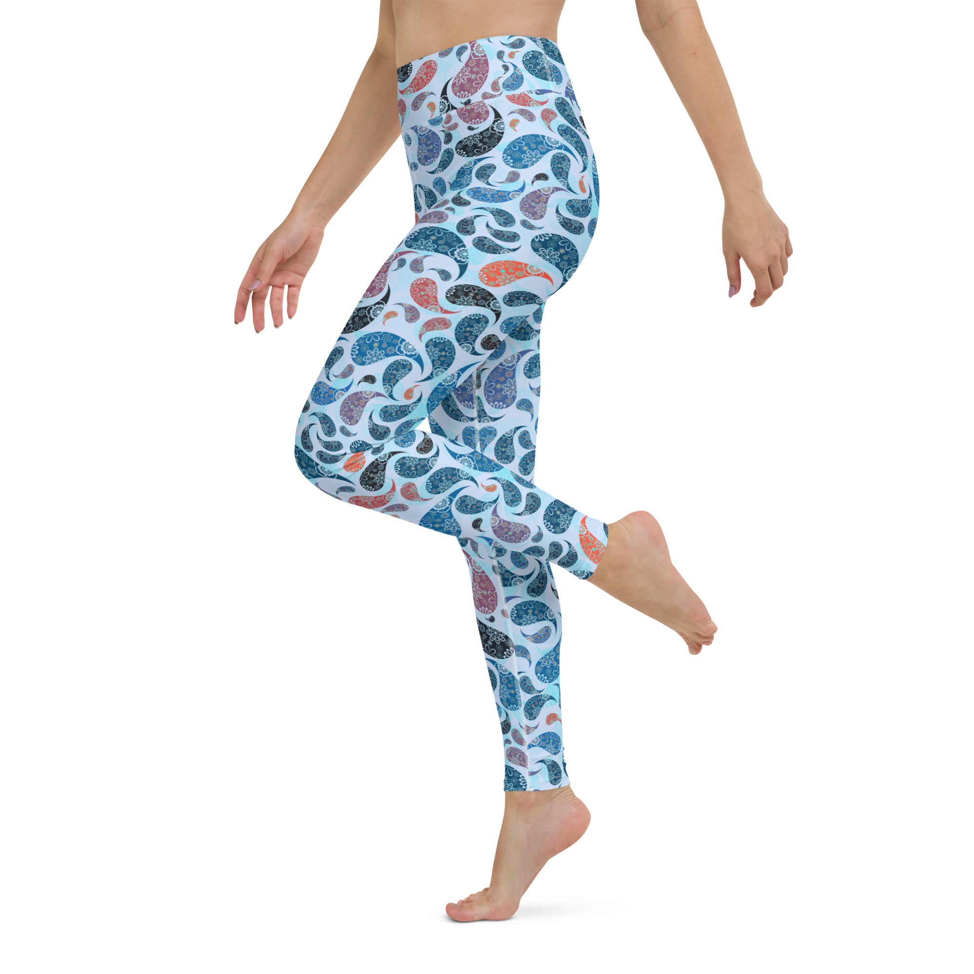 Yoga Leggings Paisley Blue