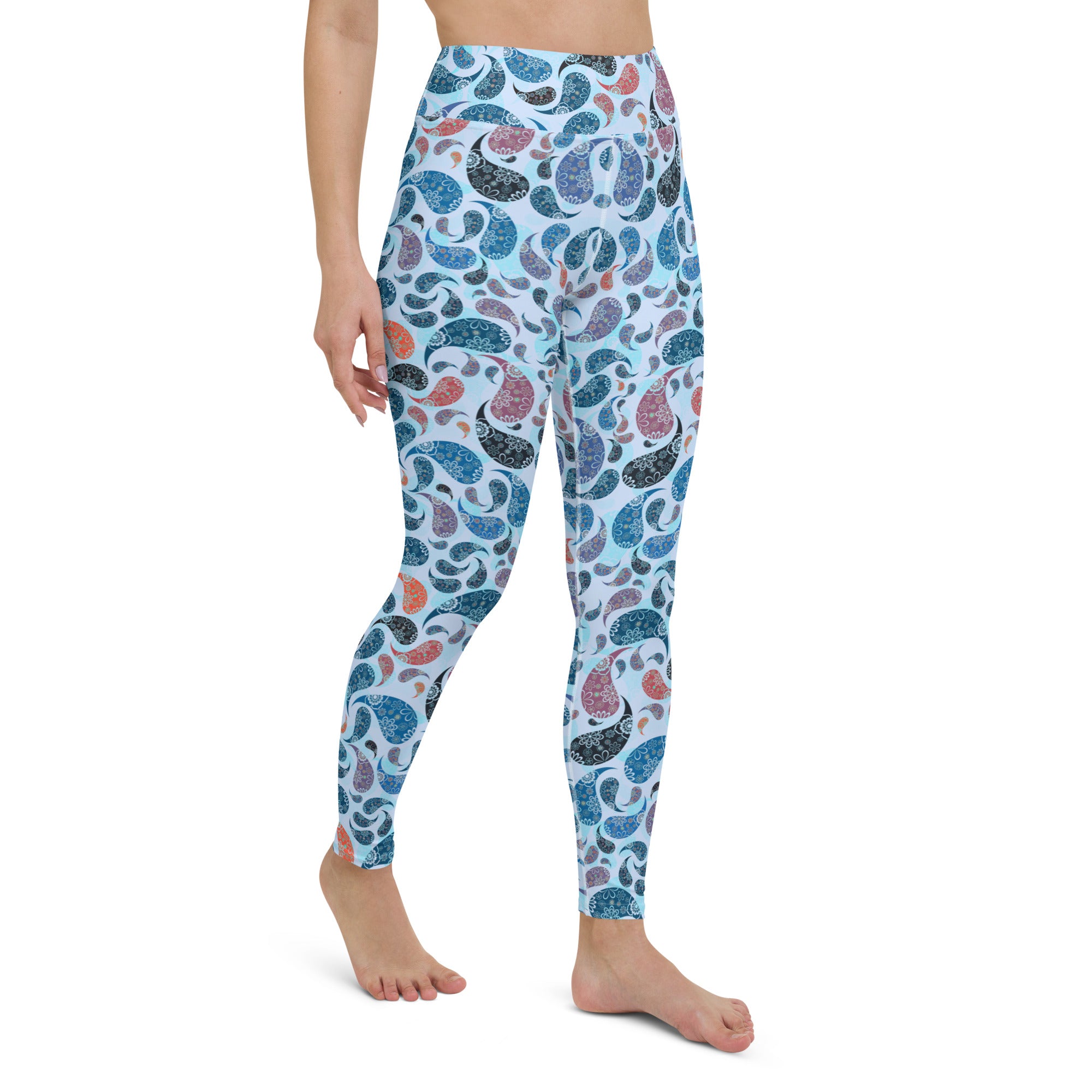 Yoga Leggings Paisley Blue