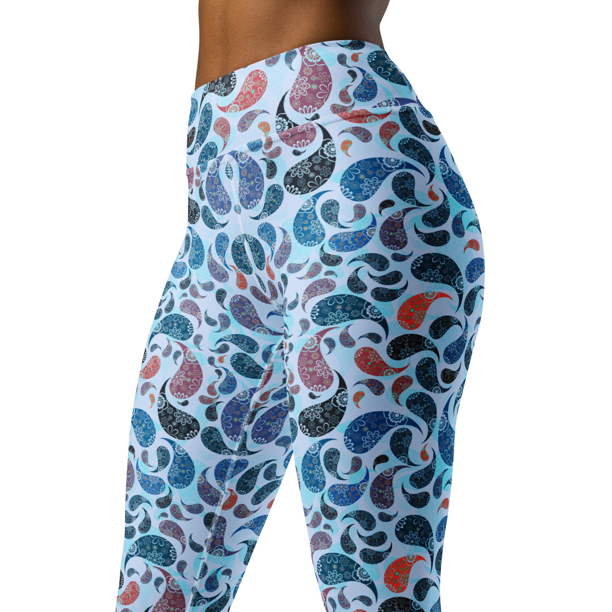 Yoga Leggings Paisley Blue