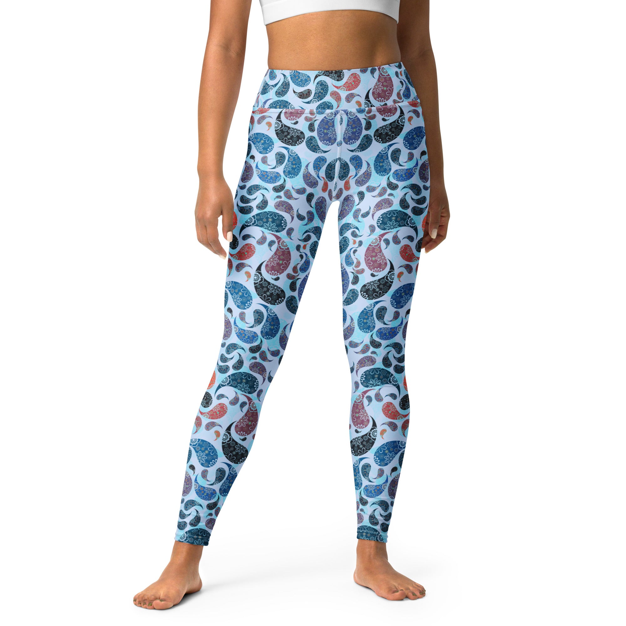 Yoga Leggings Paisley Blue
