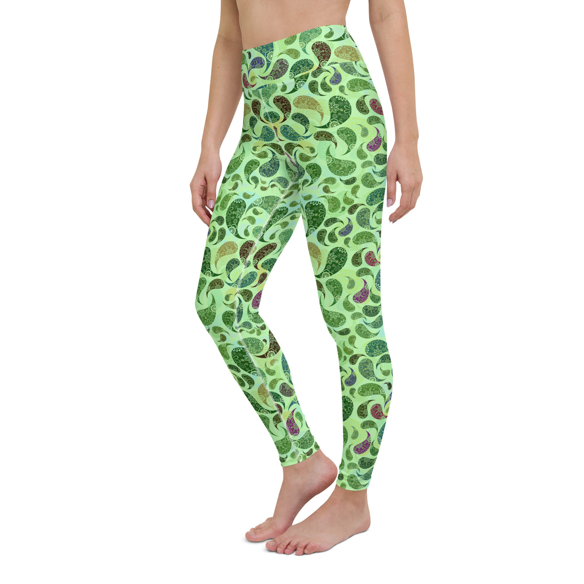 Yoga Leggings Paisley Green