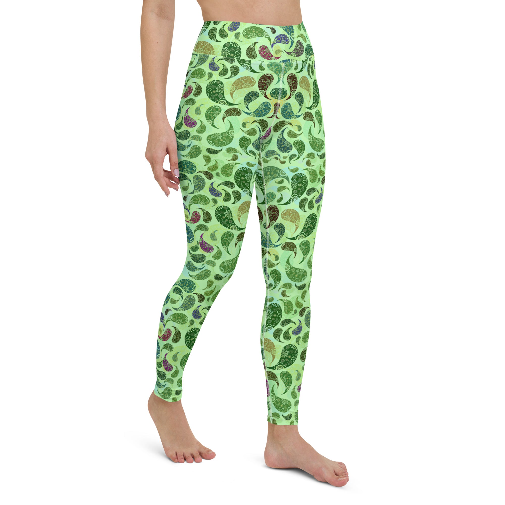 Yoga Leggings Paisley Green