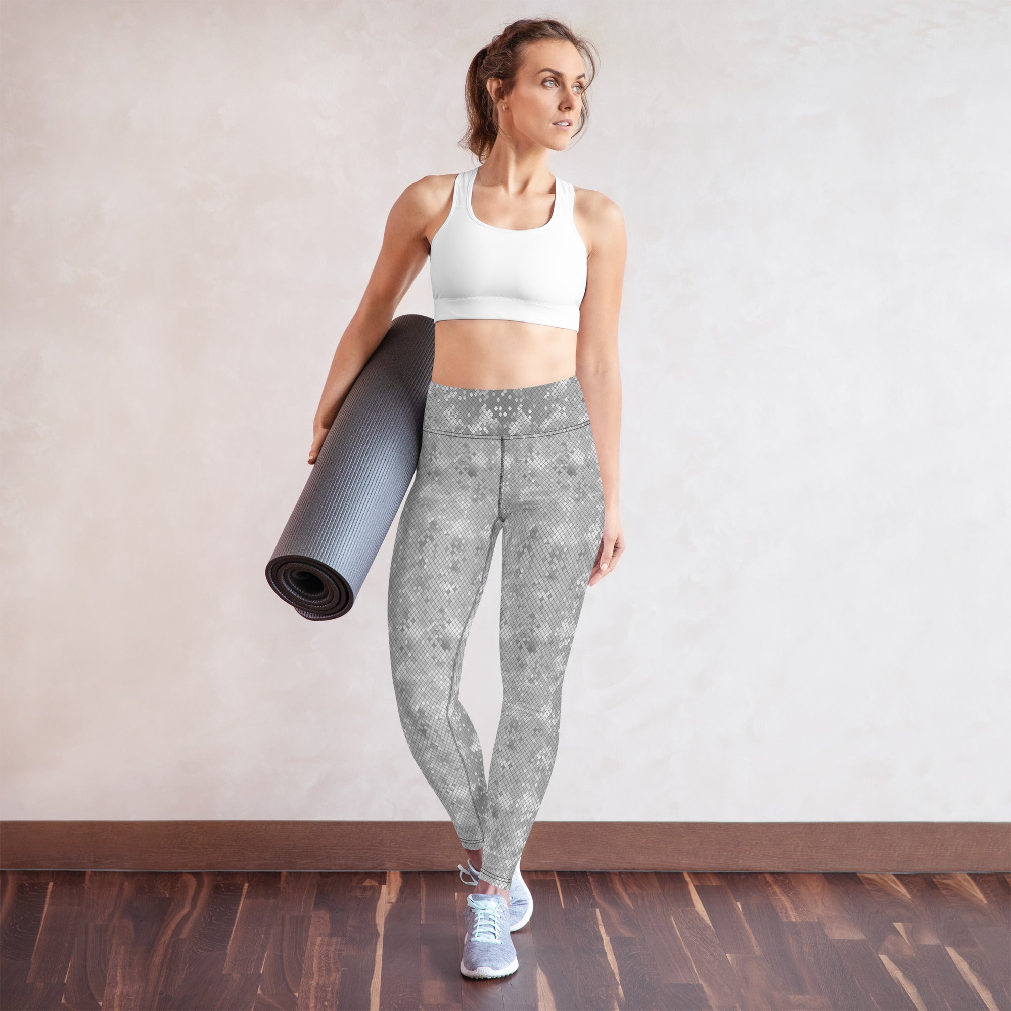 Yoga Leggings Snake Print Grey