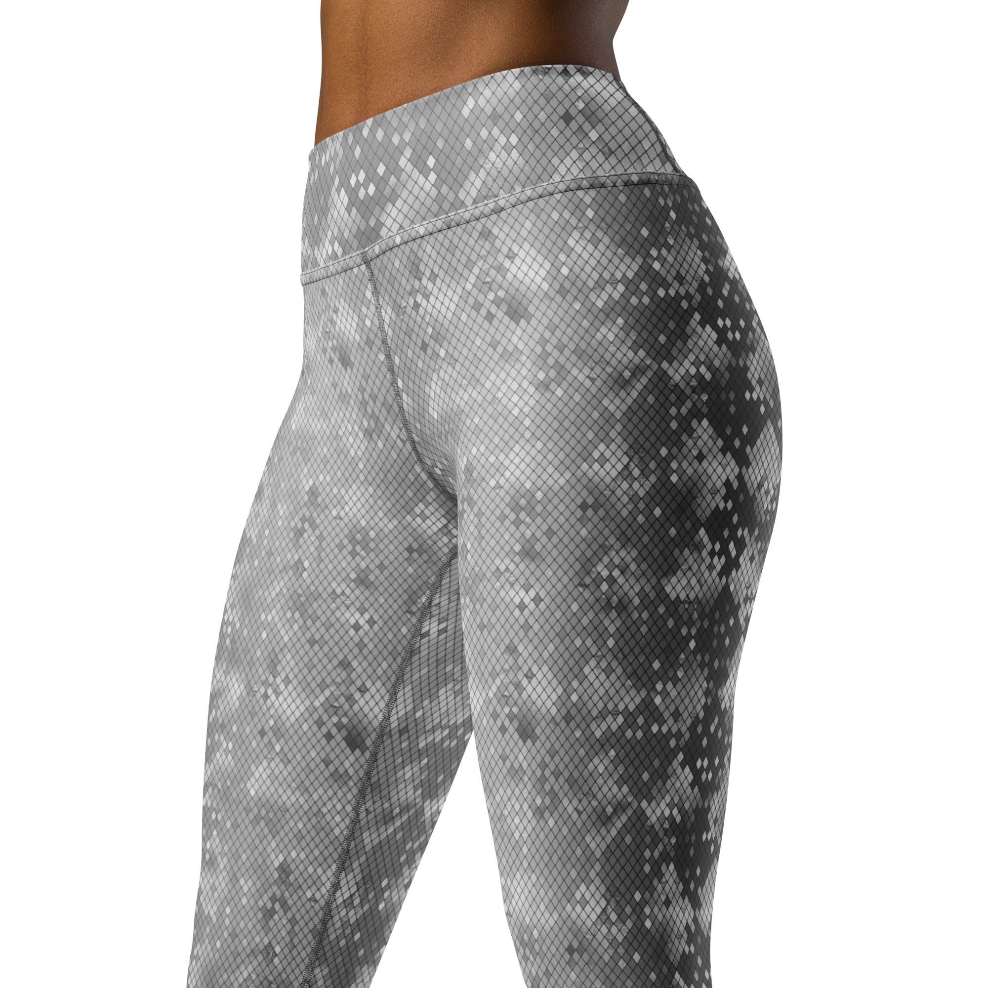 Yoga Leggings Snake Print Grey