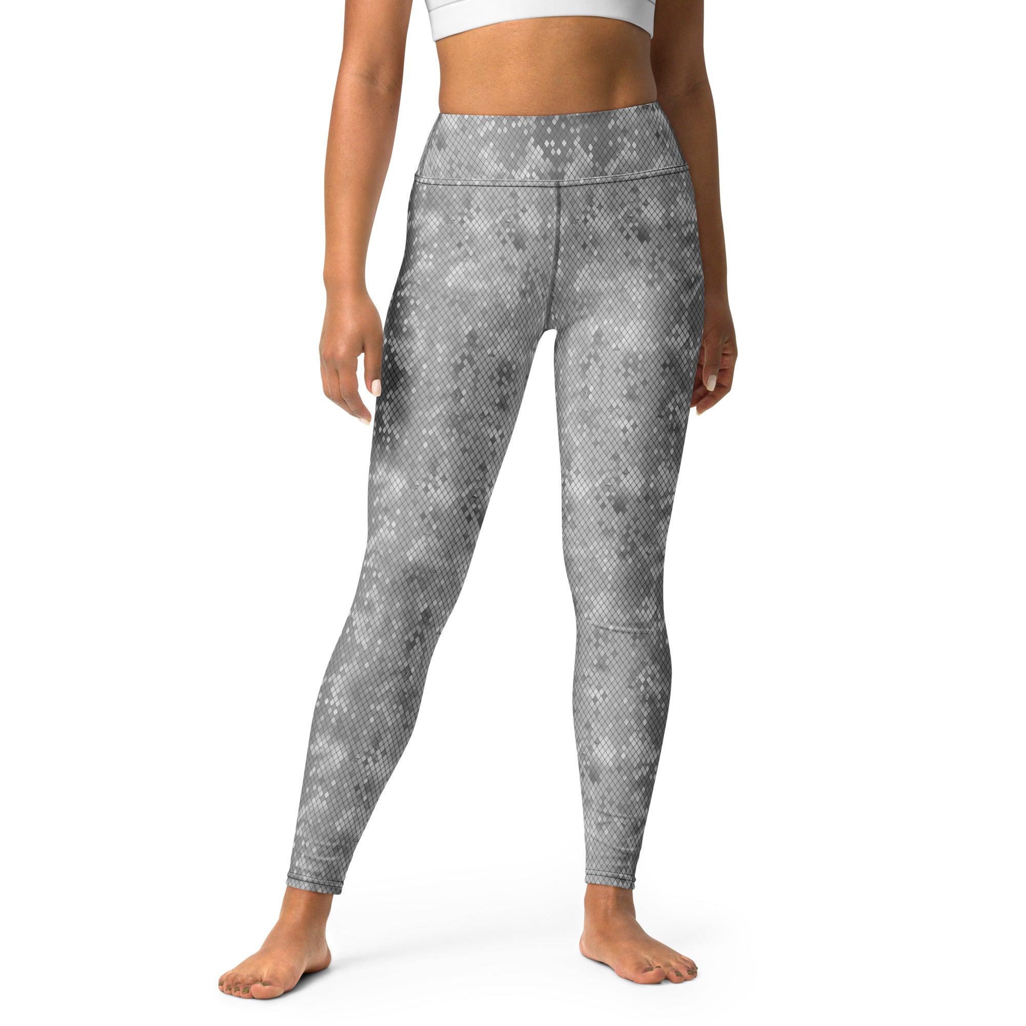 Yoga Leggings Snake Print Grey
