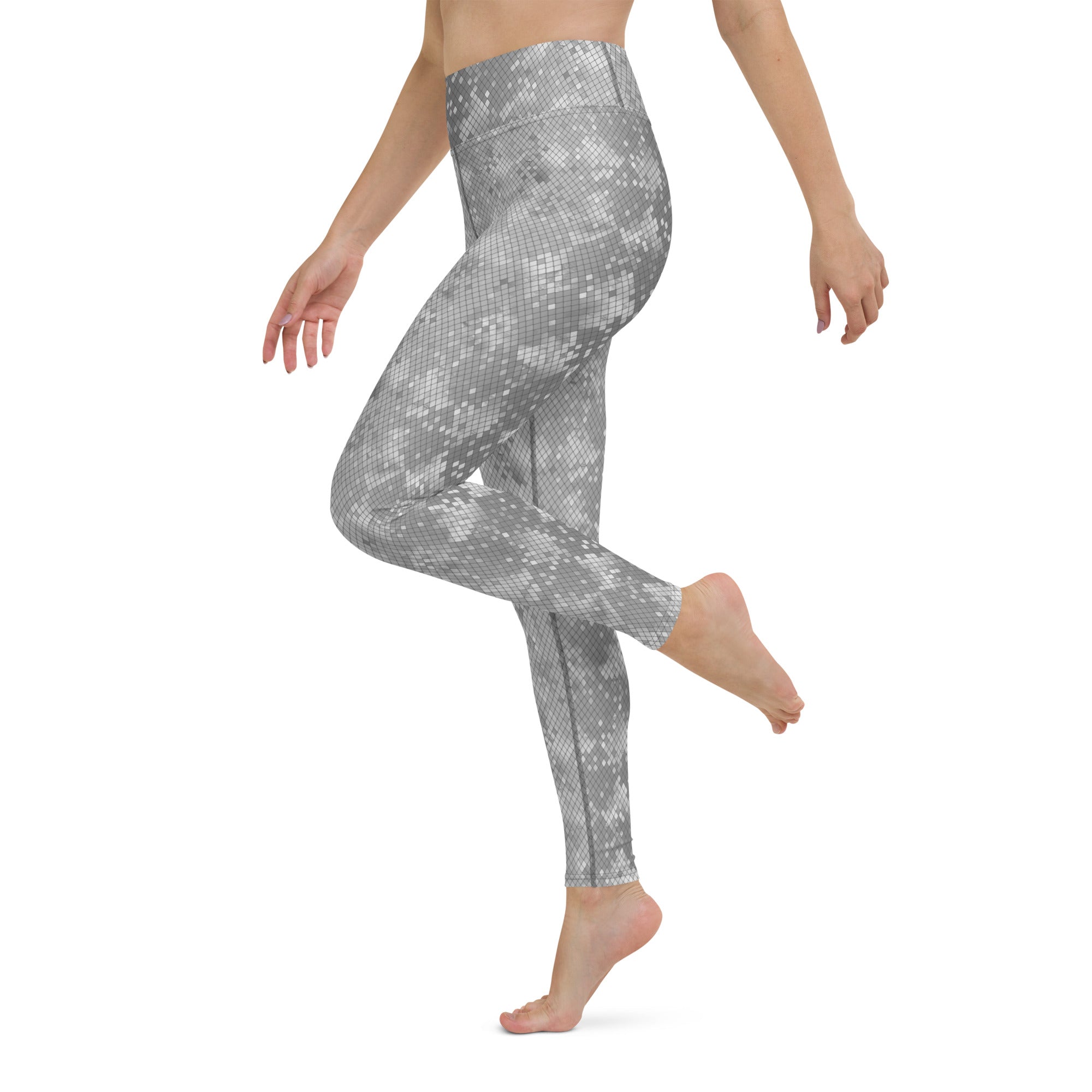 Yoga Leggings Snake Print Grey