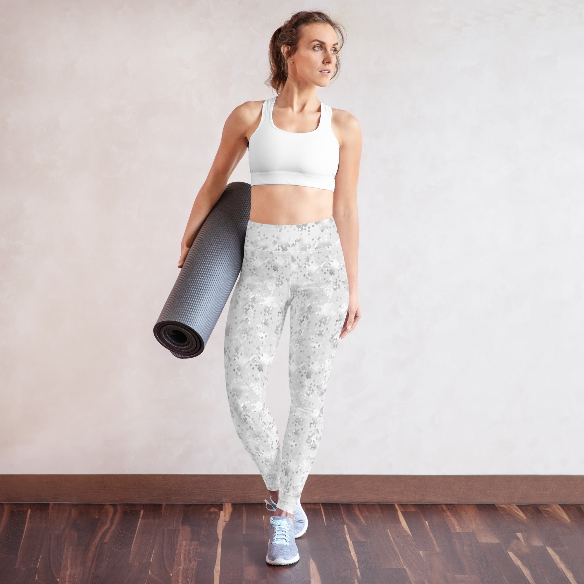 Yoga Leggings Snake print White