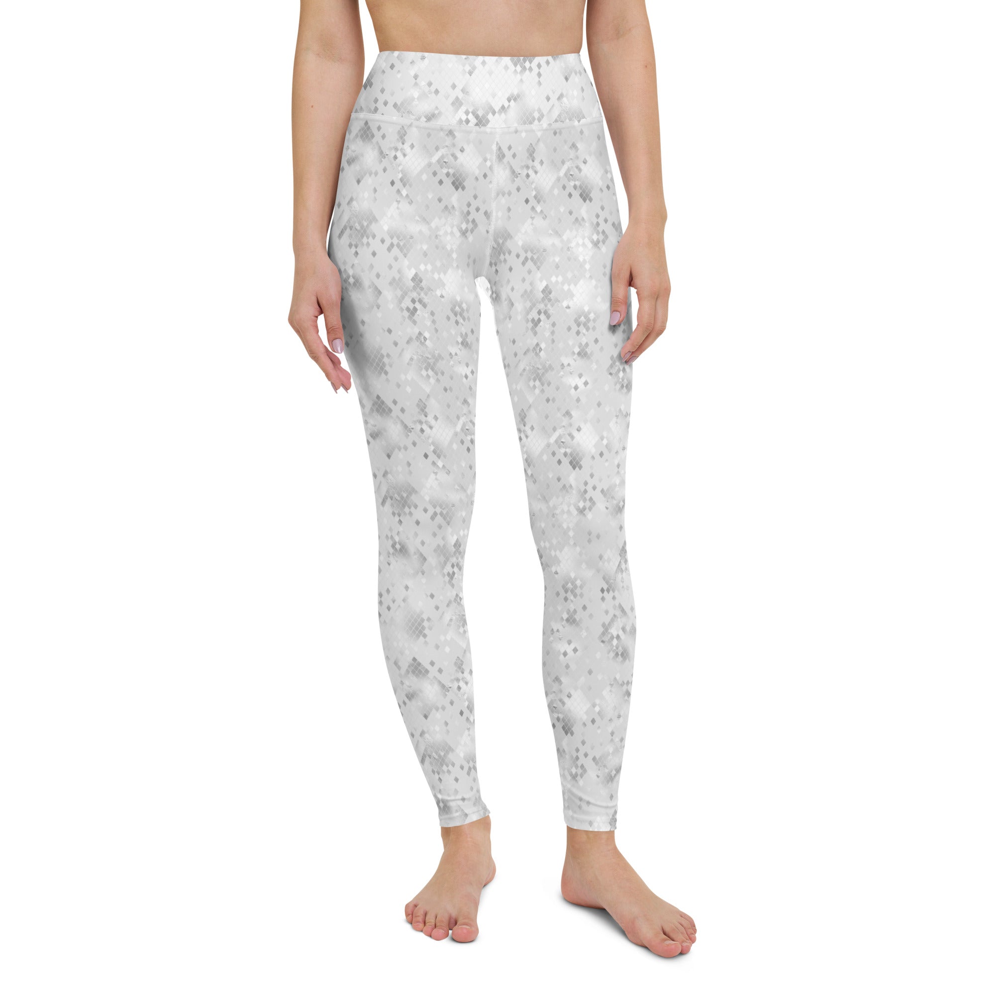 Yoga Leggings Snake print White